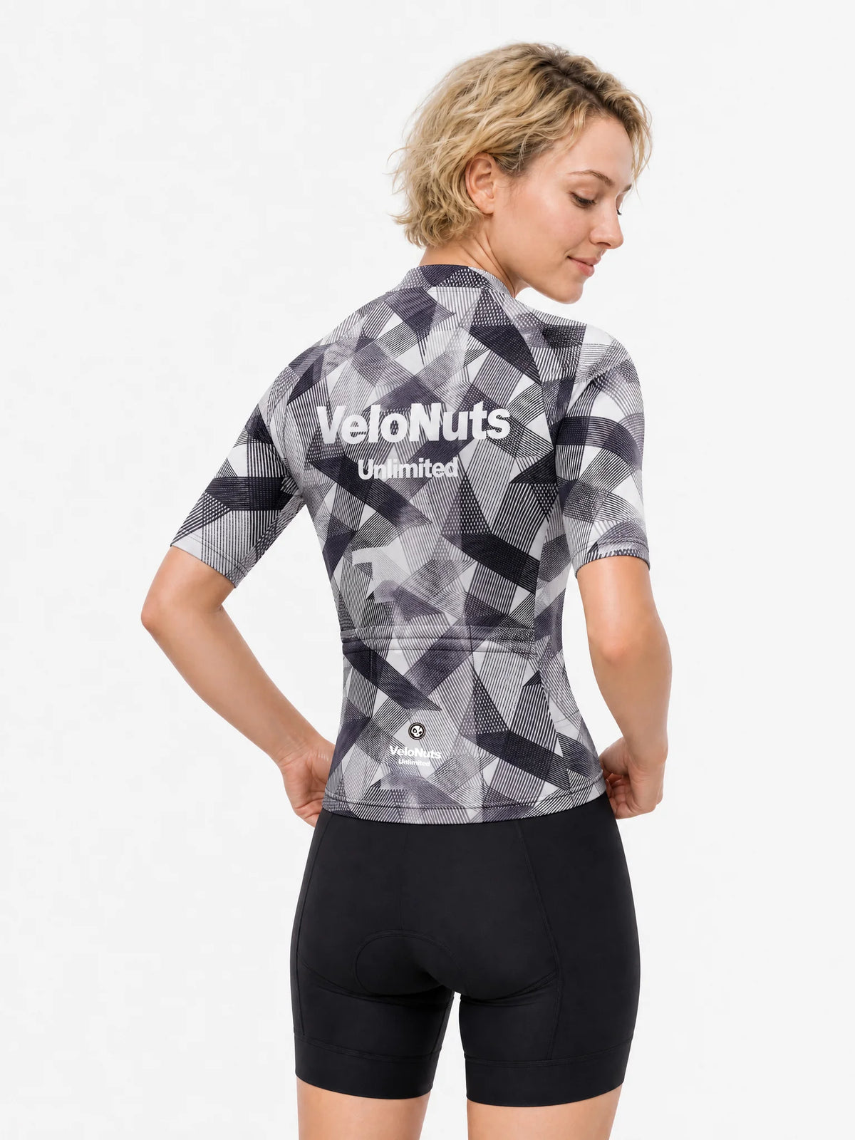 Women's Cycling Jersey-Monochrome Facets