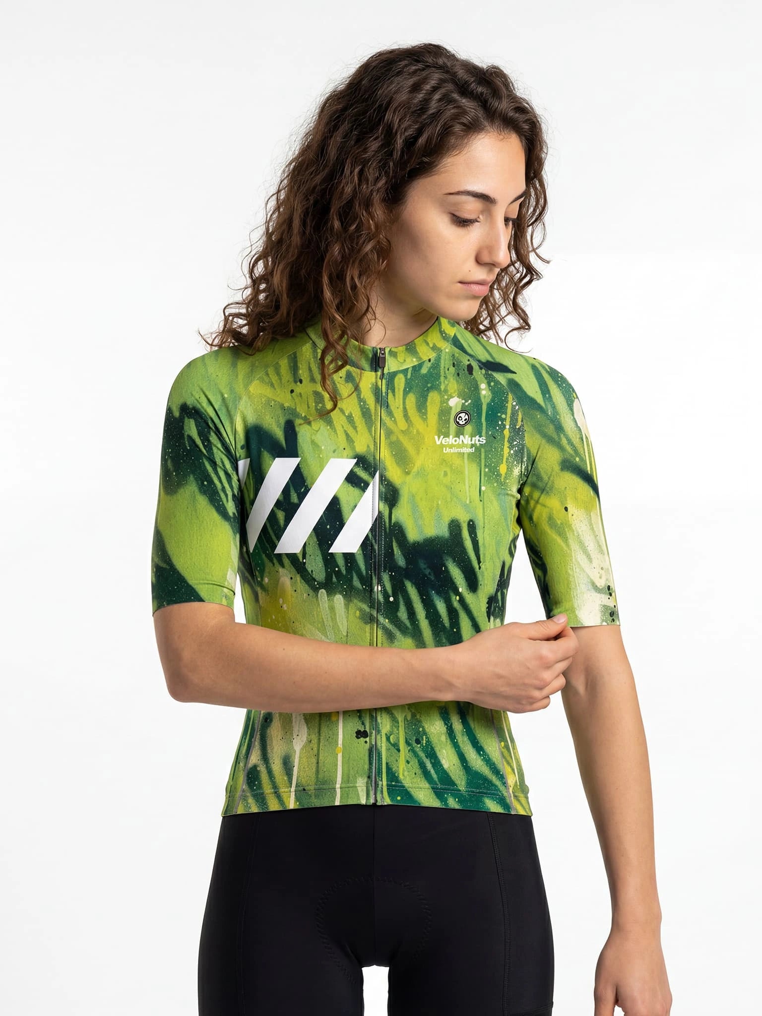 Damen-Radtrikot-Lime Tag