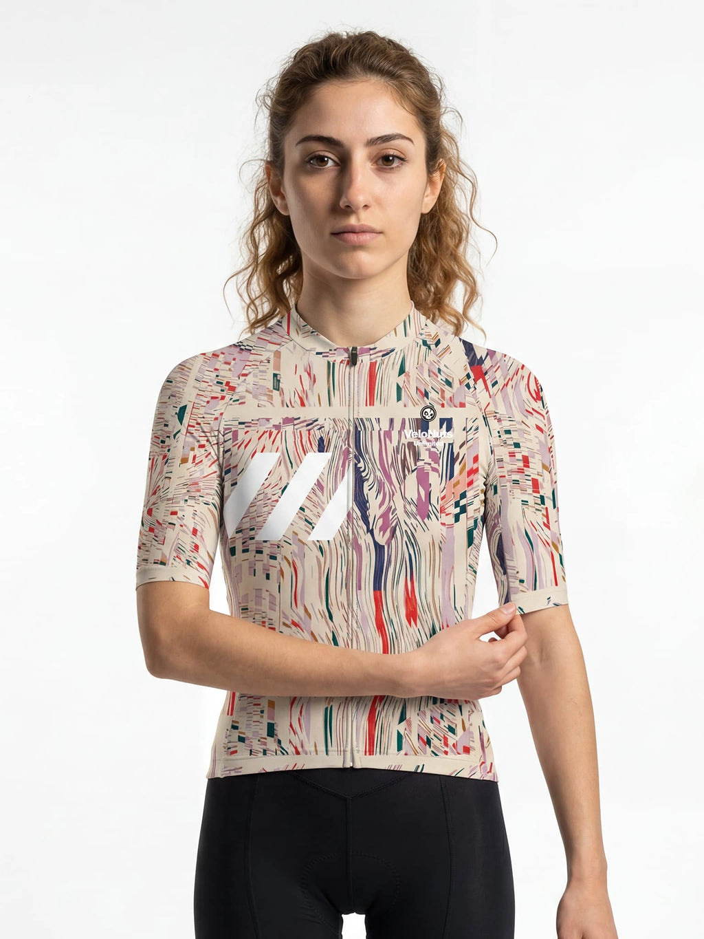 Fahrradtrikot Damen-Magenta Noise