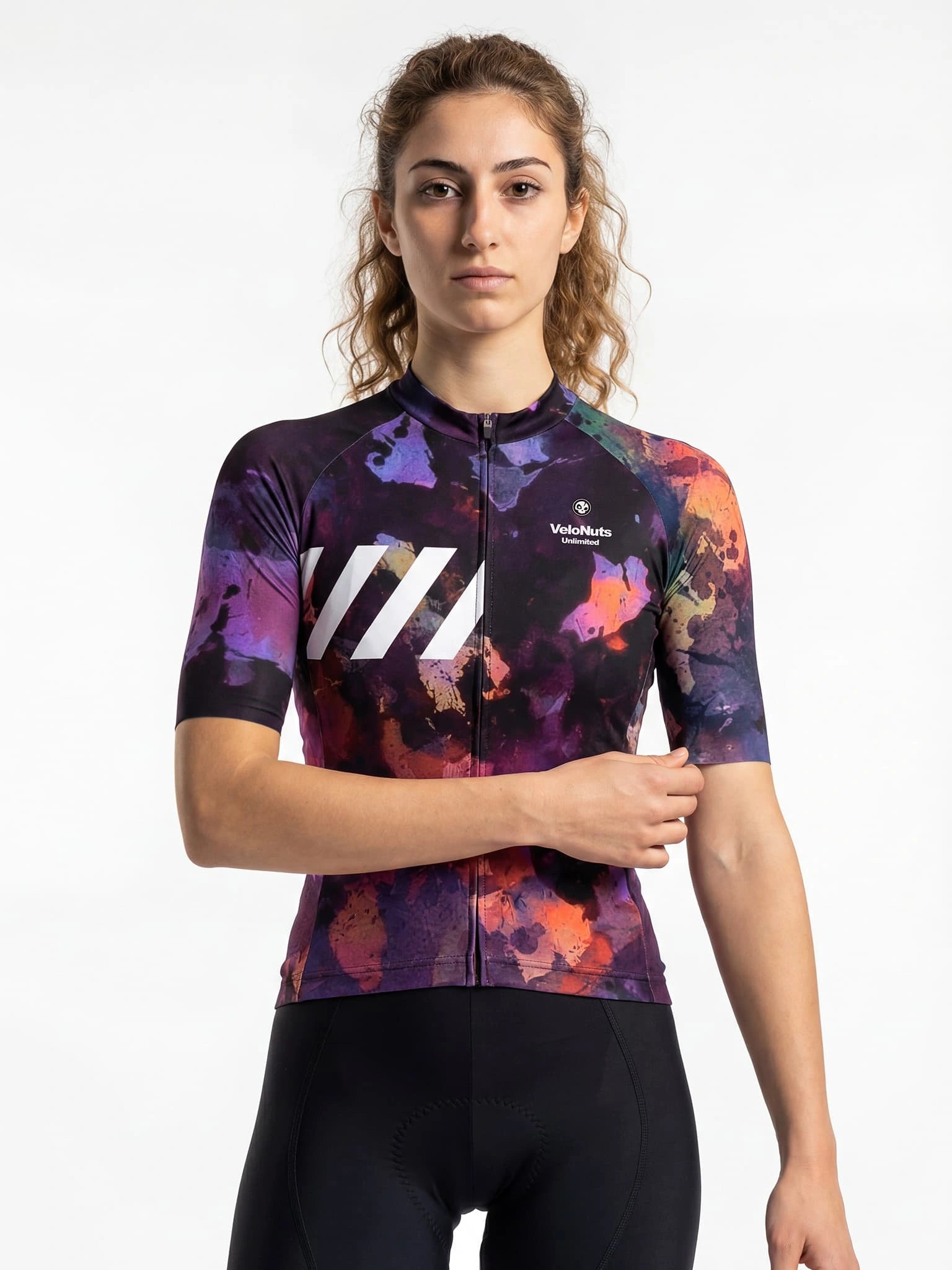 Damen-Radtrikot – Mitternachtsblüten