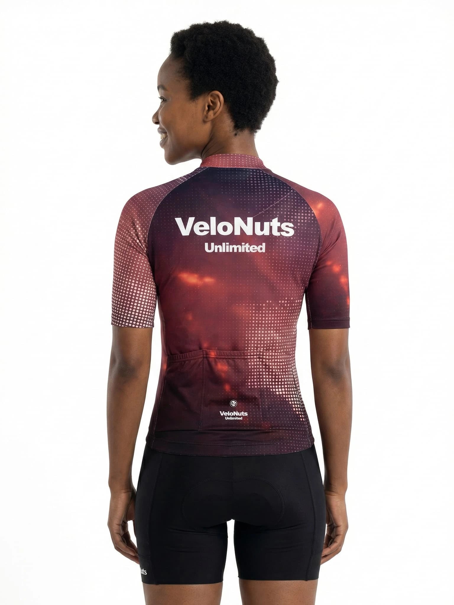Women's Cycling Jersey-Cosmic Halftone