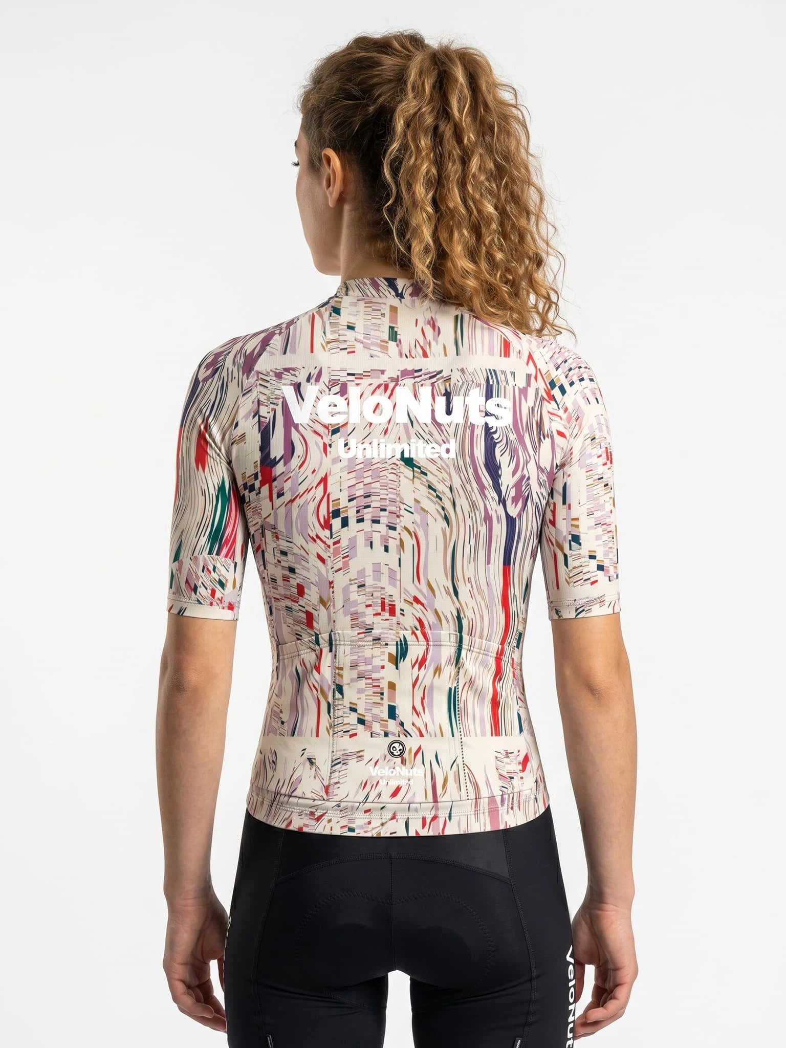 Fahrradtrikot Damen-Magenta Noise