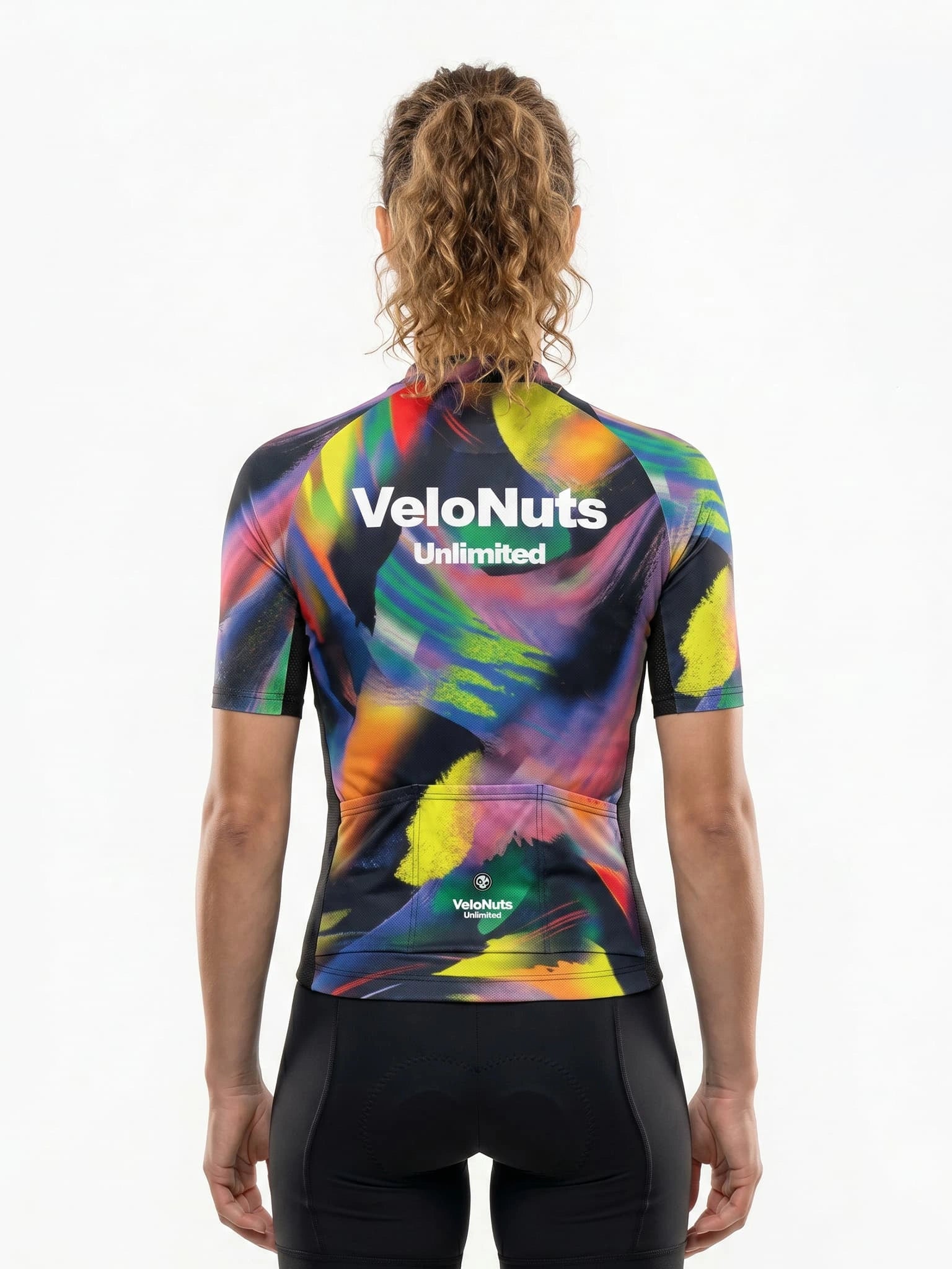 Damen-Radtrikot-Vertical Glitch