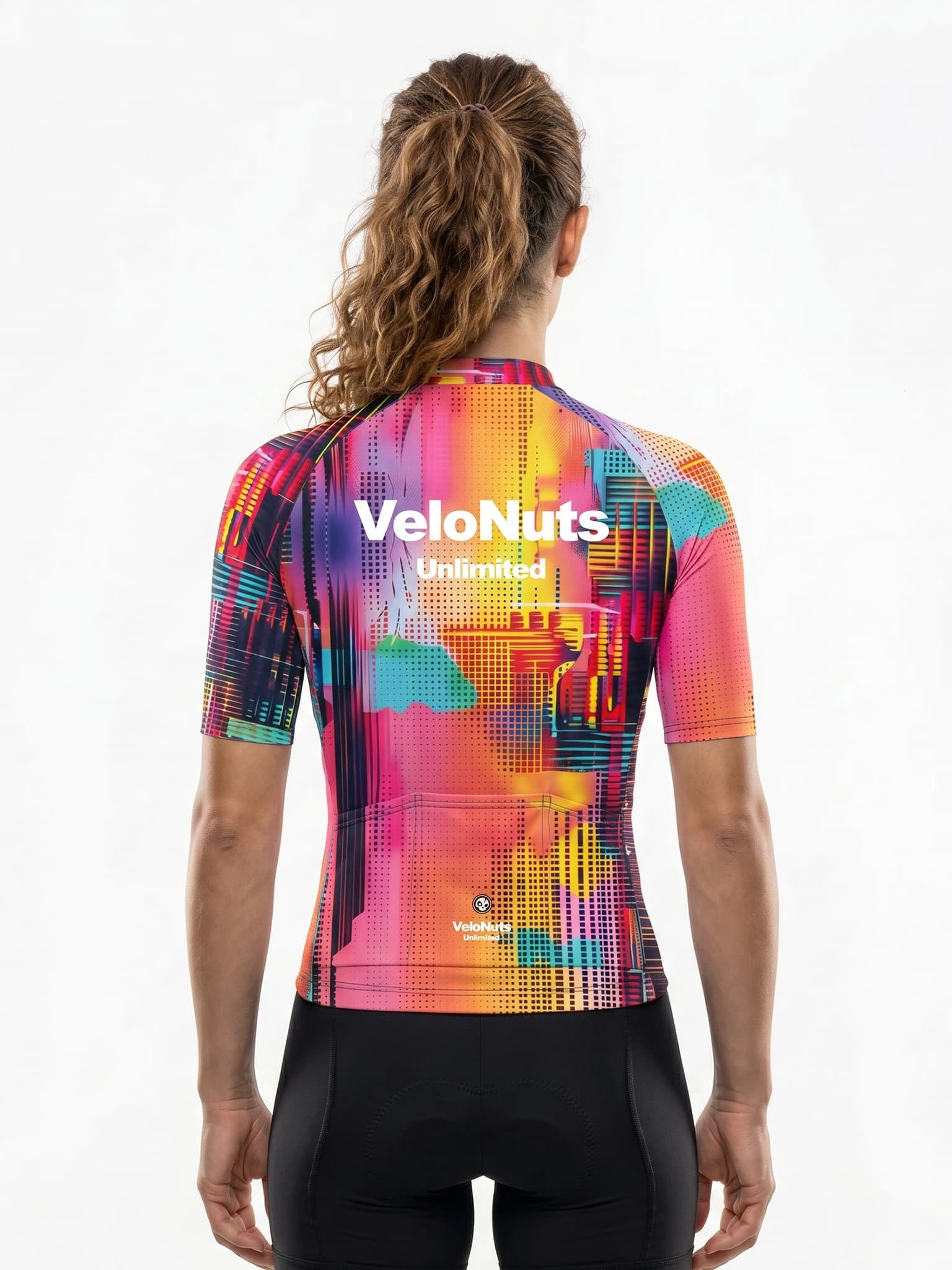 Damen-Radtrikot – Pink Skyline