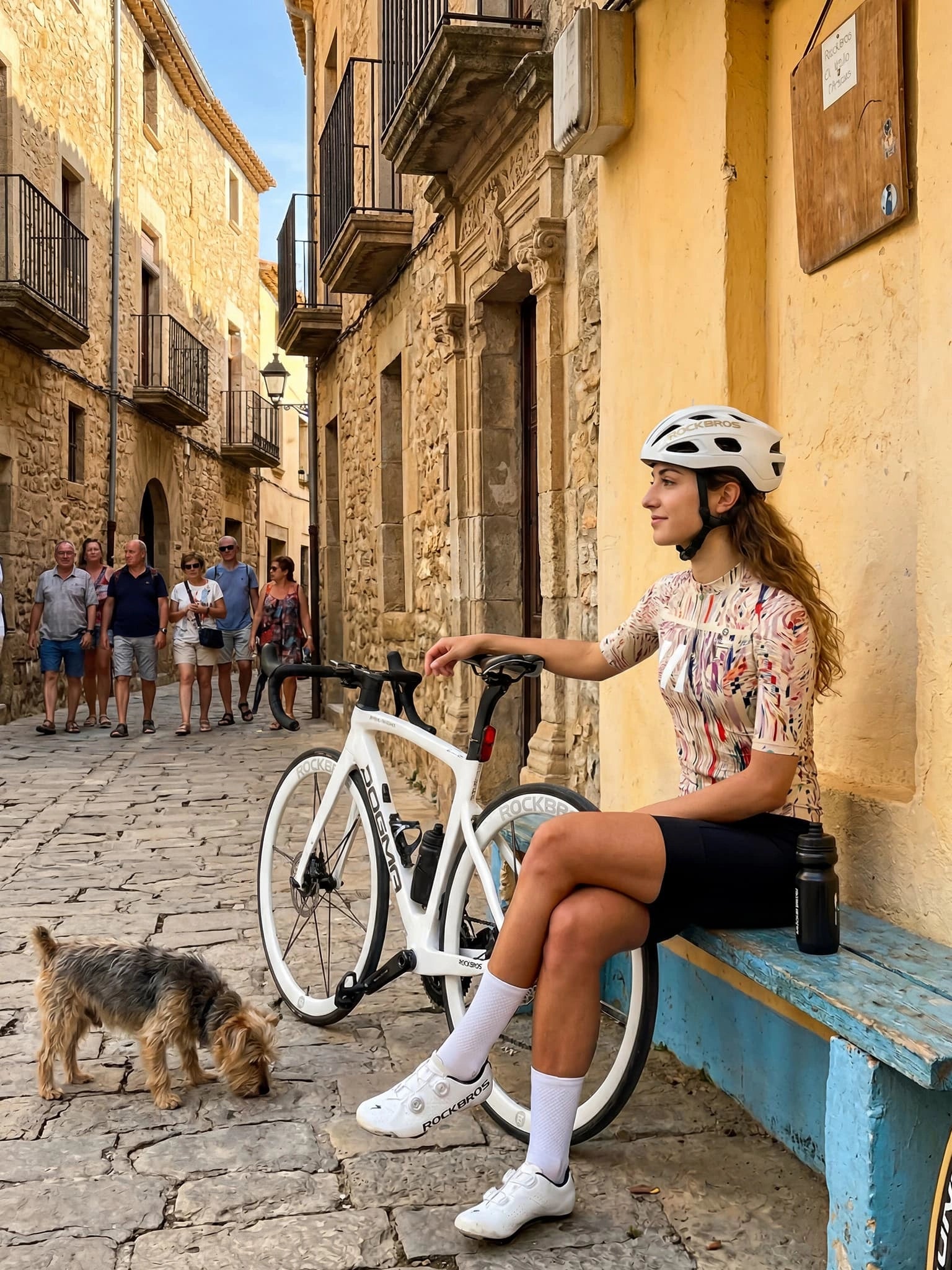 Fahrradtrikot Damen-Magenta Noise