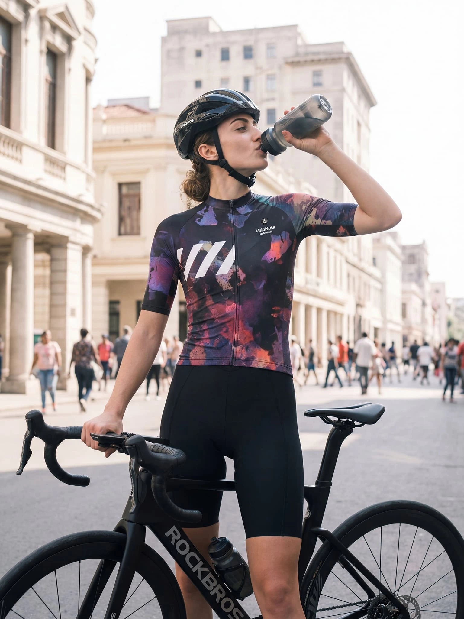 Damen-Radtrikot – Mitternachtsblüten