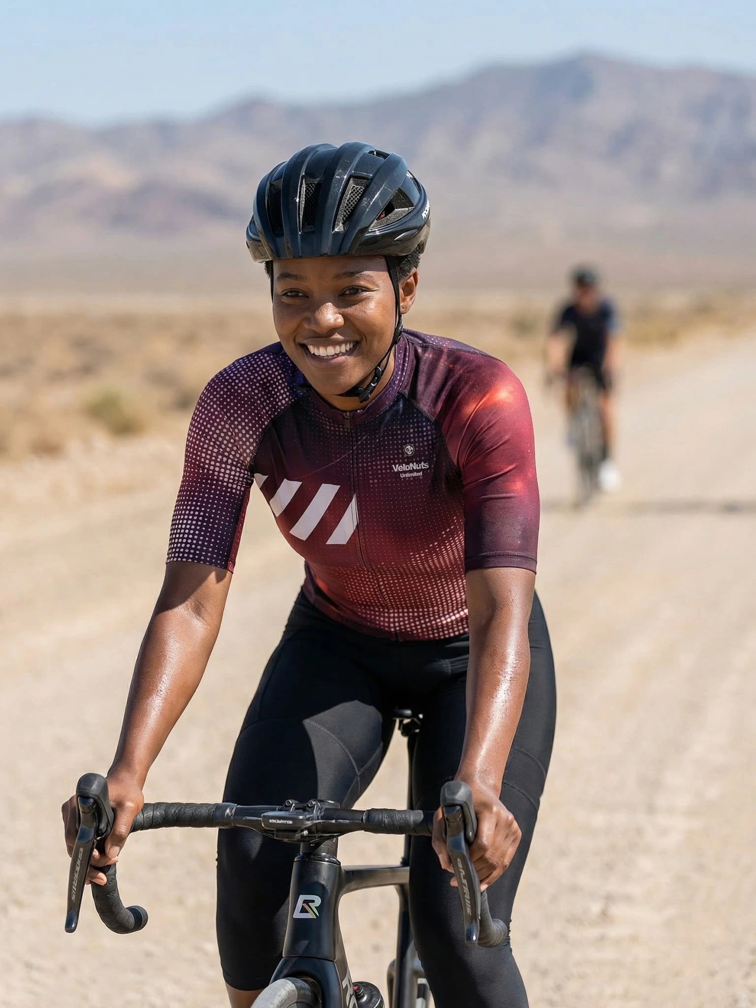 Women's Cycling Jersey-Cosmic Halftone