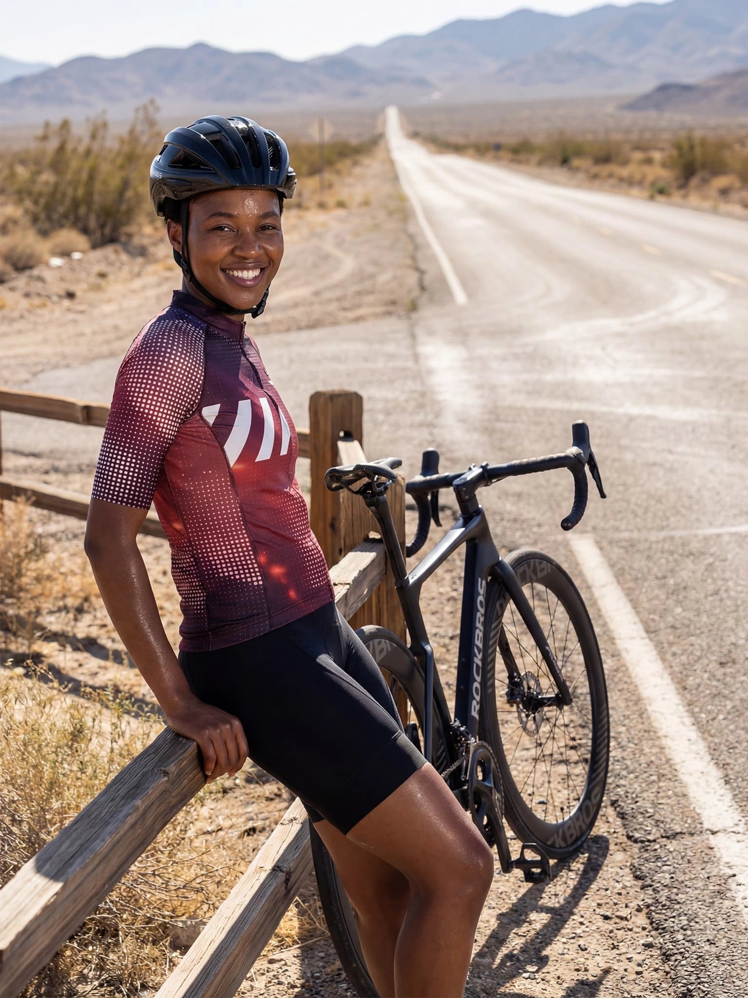 Women's Cycling Jersey-Cosmic Halftone