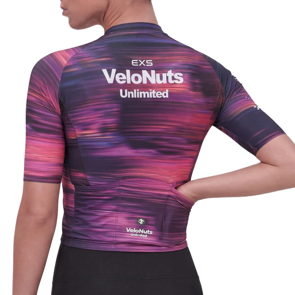 Women’s Short Sleeve Cycling Jersey – Violet Pulse