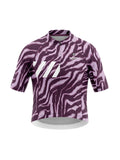 Women's Cycling Jersey-Mauve Zebra
