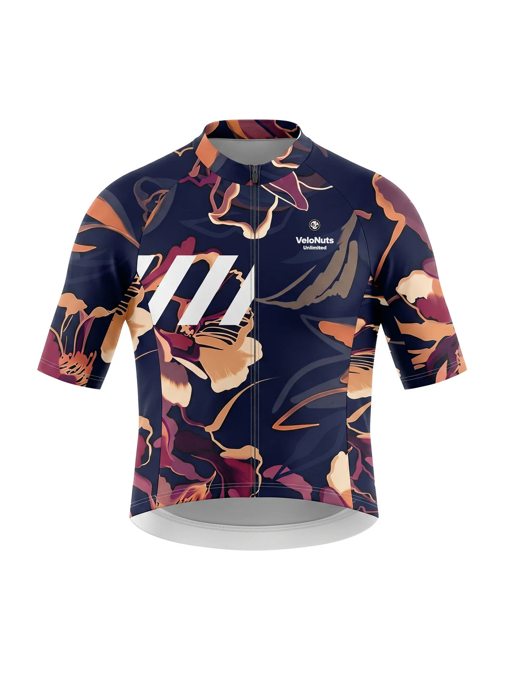 Men's Cycling Jersey-Midnight Botanical Texture