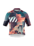 Men's Cycling Jersey-Cloudscape Gradient Texture