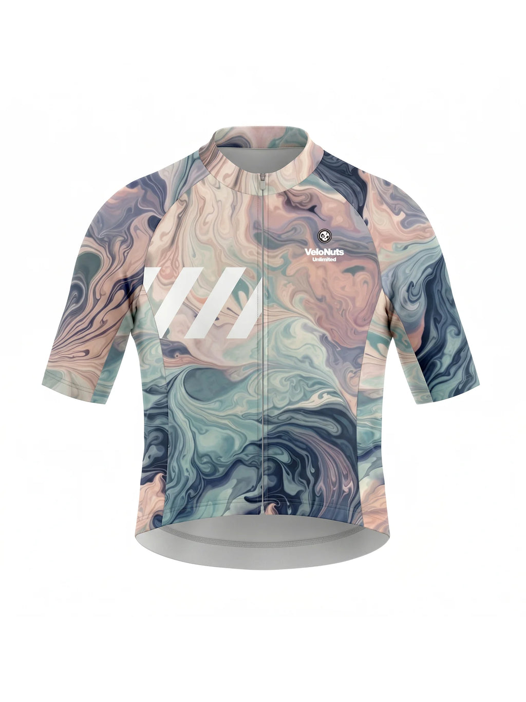 Men's Cycling Jersey-Arctic Marble Texture