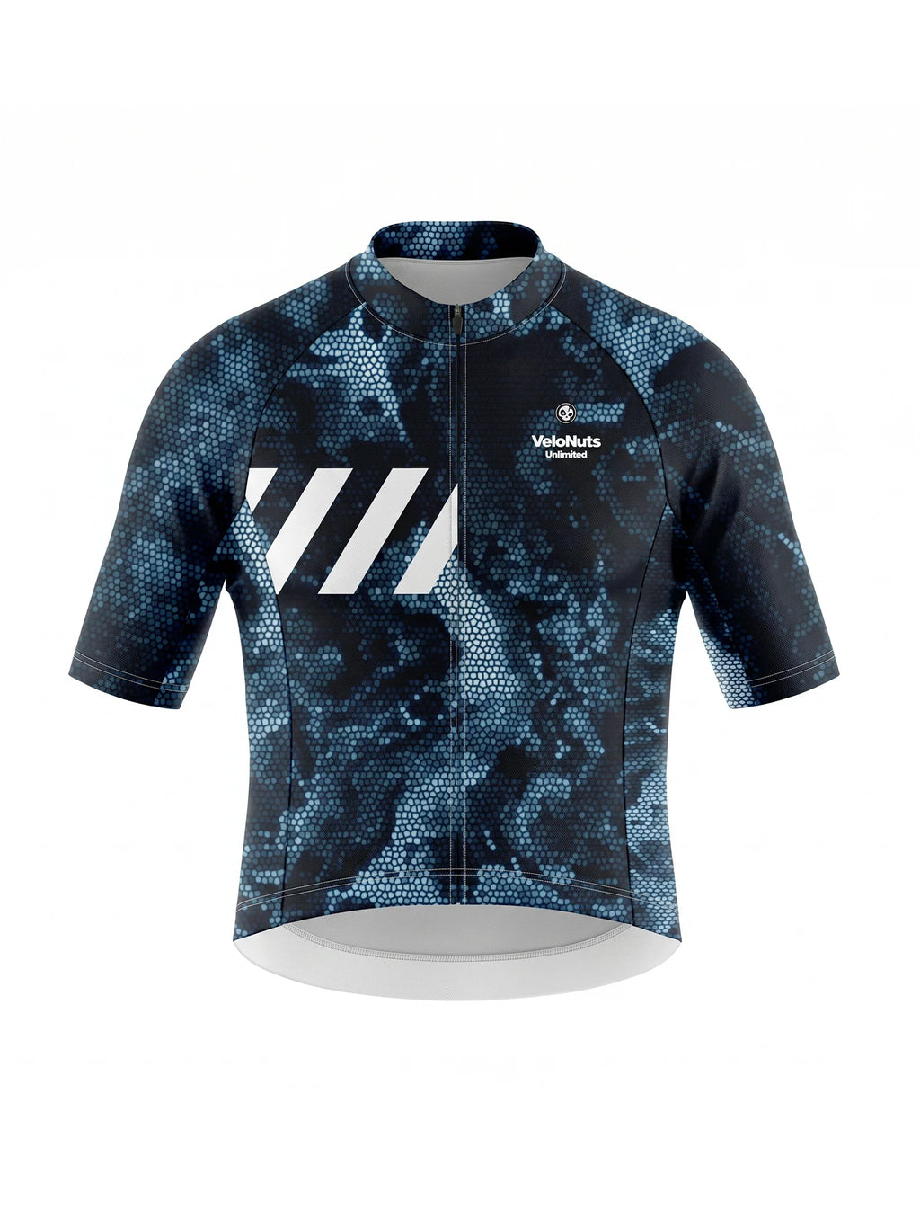 Men's Cycling Jersey-Midnight Halftone Pattern