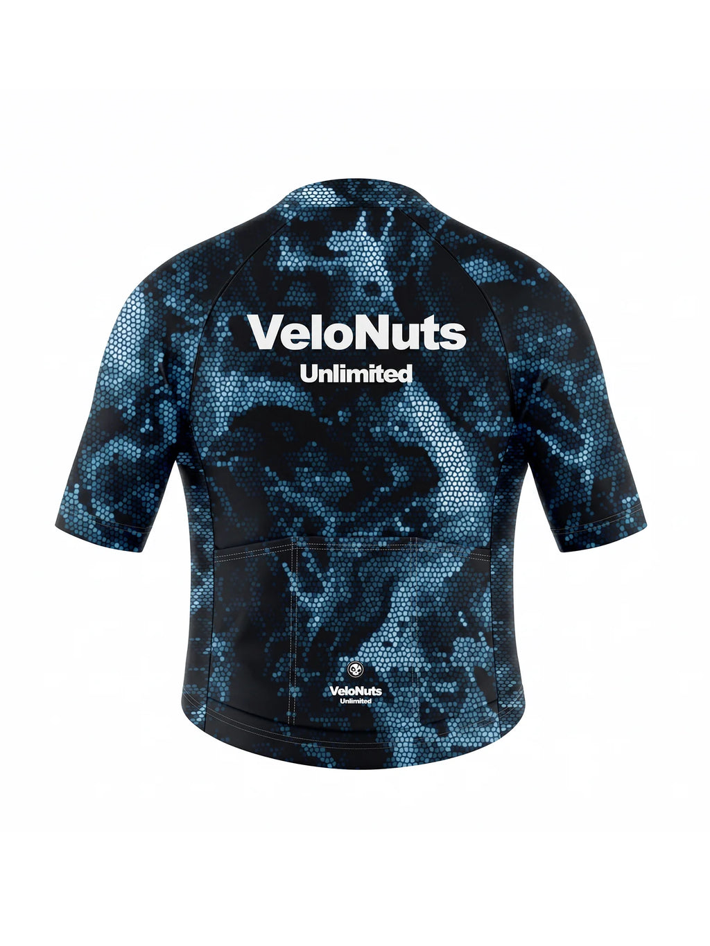 Men's Cycling Jersey-Midnight Halftone Pattern