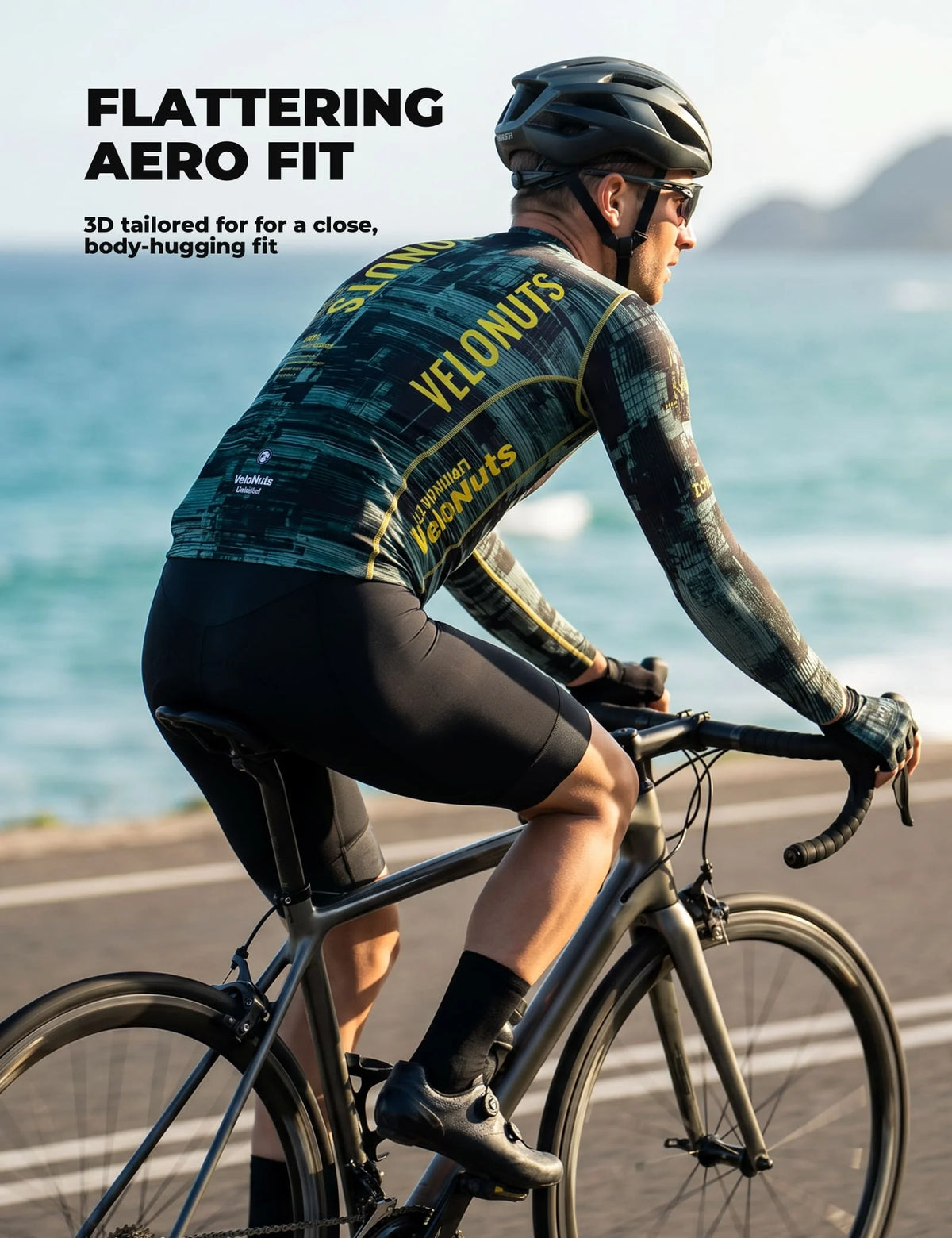 Men’s Long Sleeve Cycling Jersey – Breakaway Green