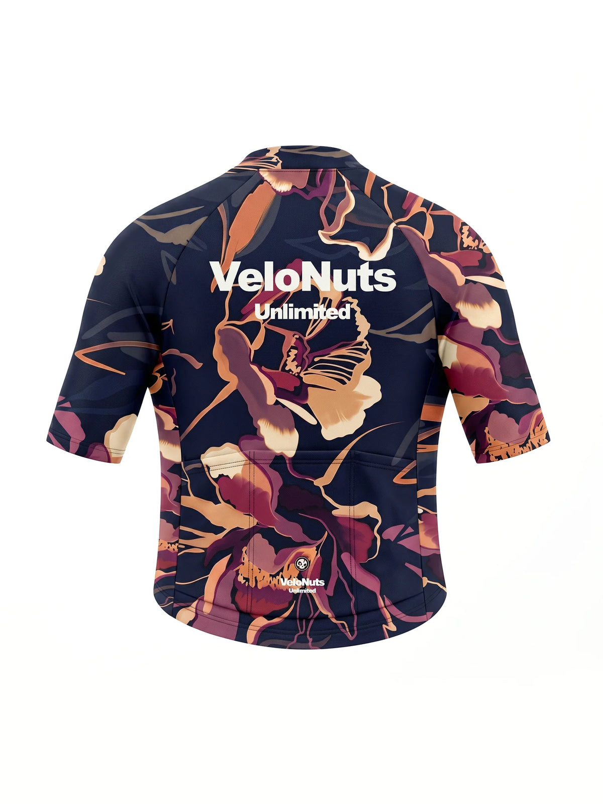 Women's Cycling Jersey-Midnight Botanical Texture