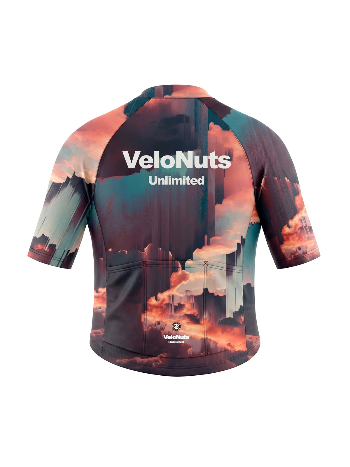 Men's Cycling Jersey-Cloudscape Gradient Texture