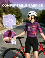 Women’s Short Sleeve Cycling Jersey – Violet Pulse