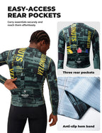 Men’s Long Sleeve Cycling Jersey – Breakaway Green