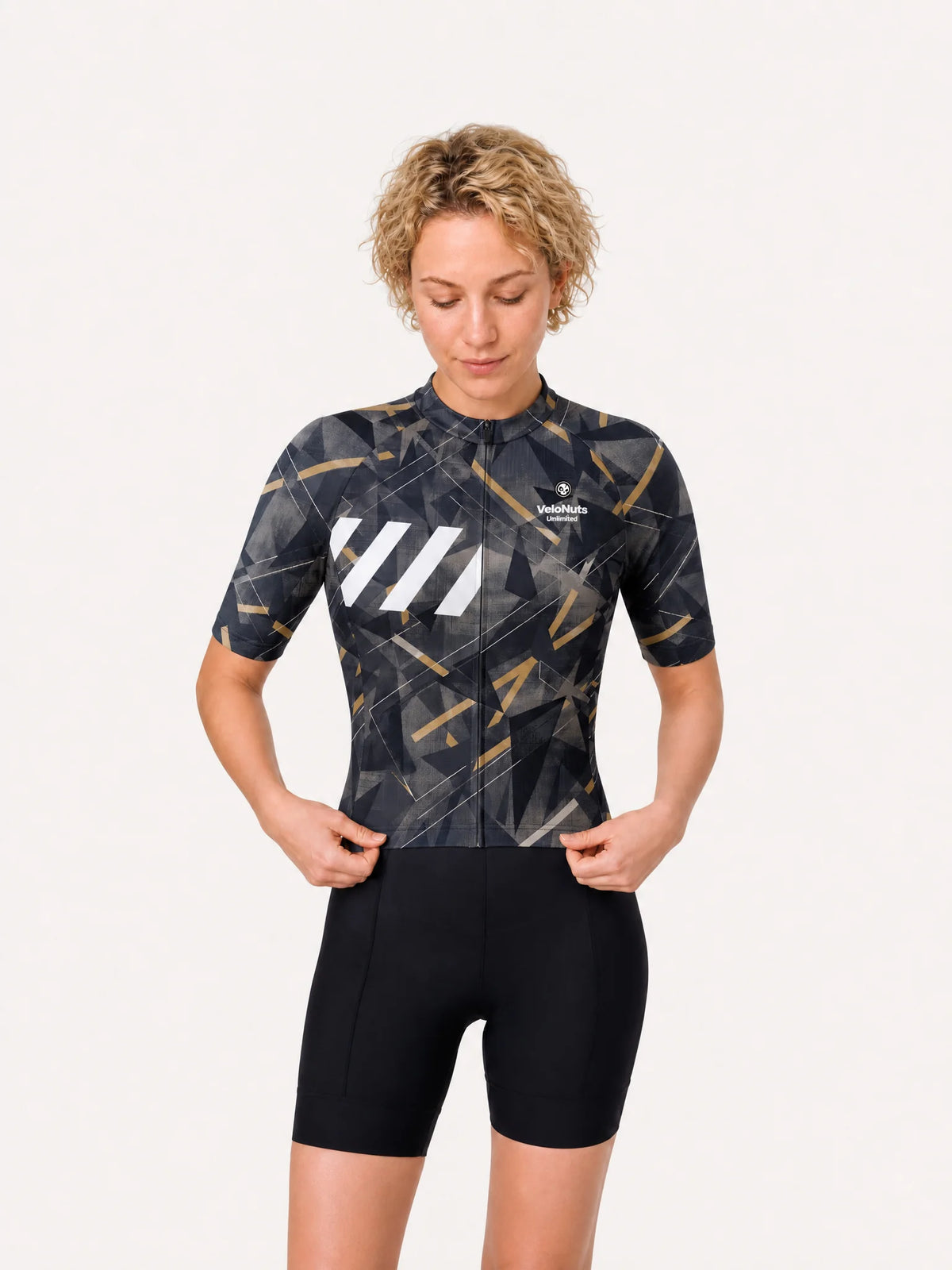 Women's Cycling Jersey-Gilded Fracture