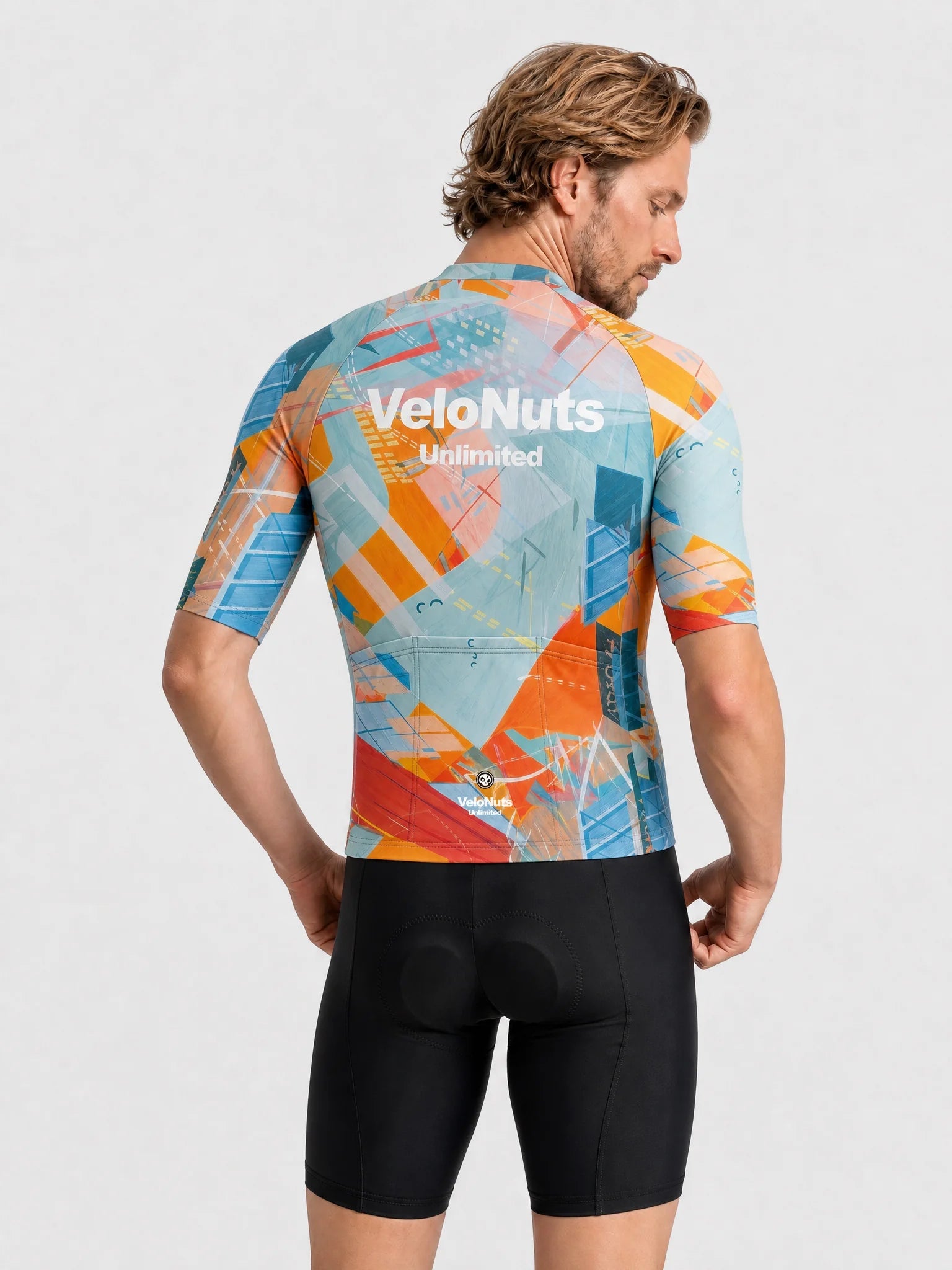 Men's Cycling Jersey-Transit Collage