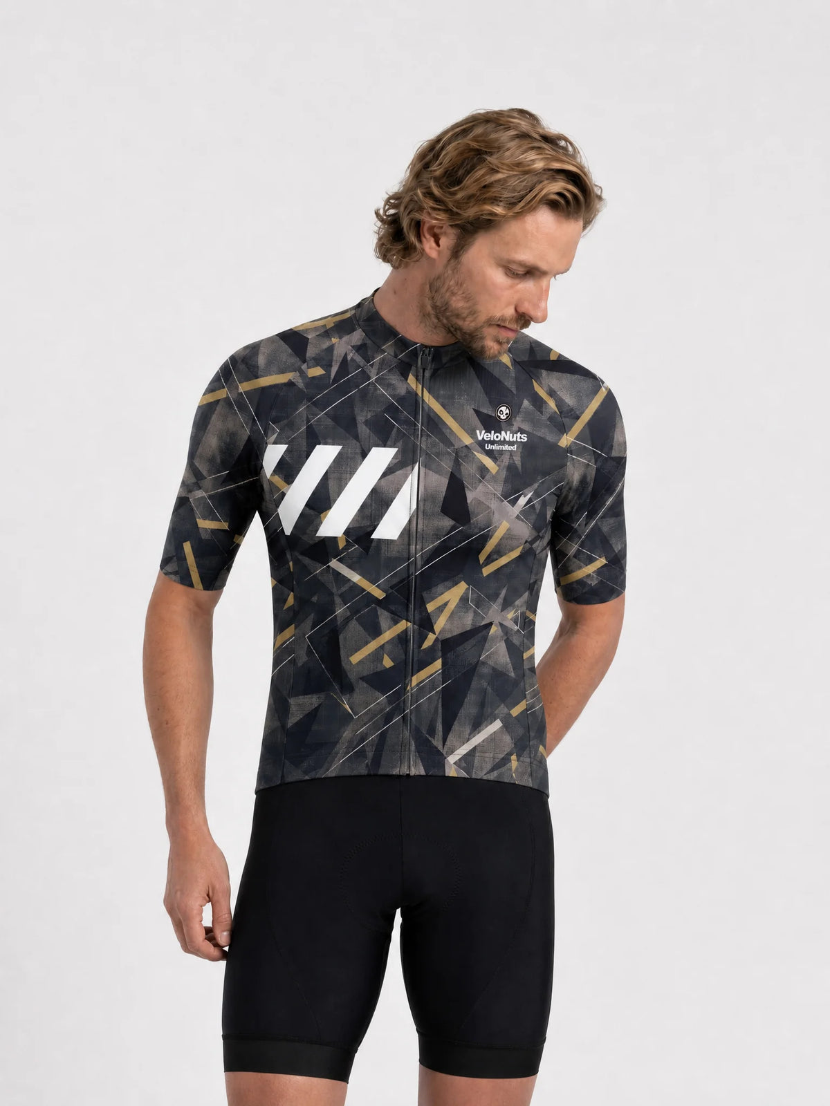 Men's Cycling Jersey-Gilded Fracture