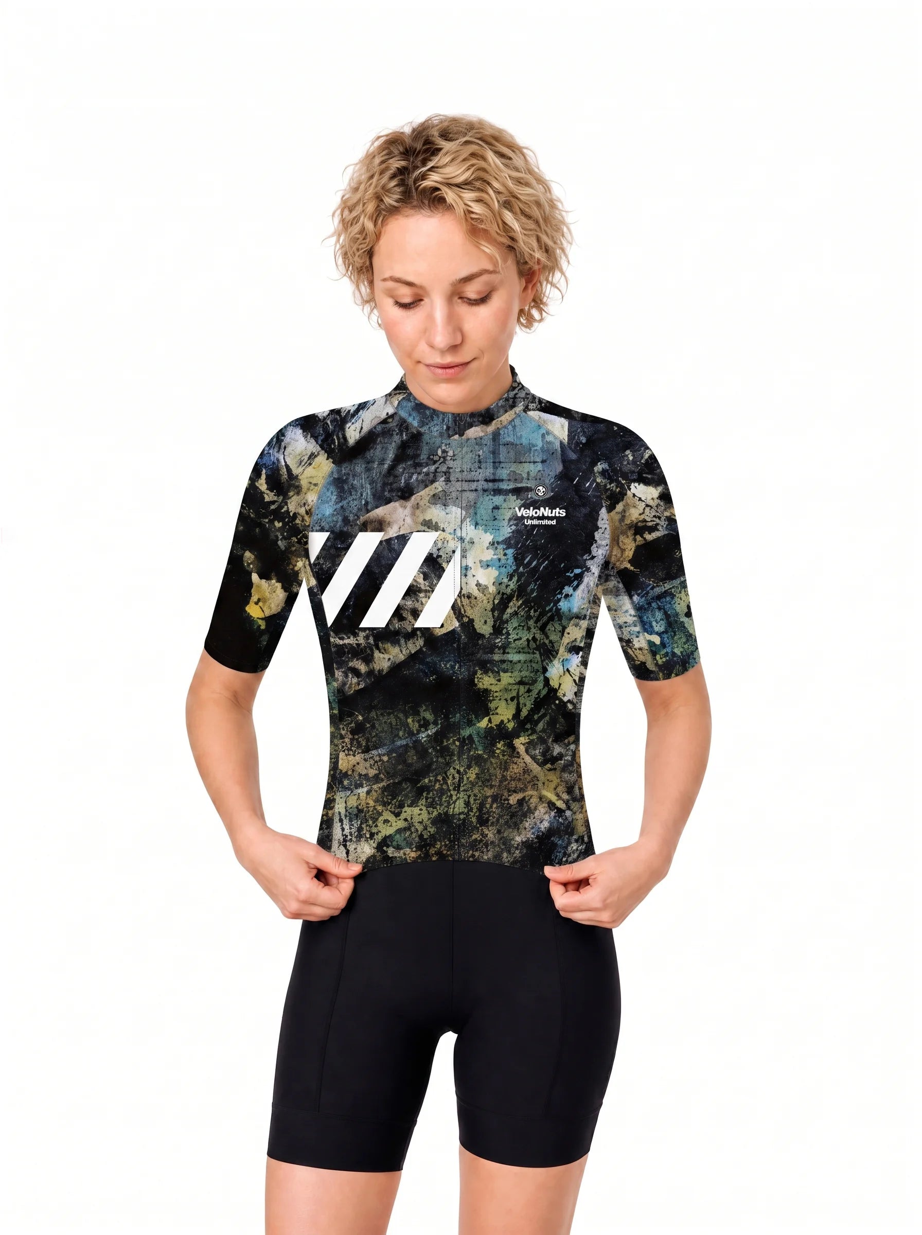 Women's Cycling Jersey-Mineral Splatter