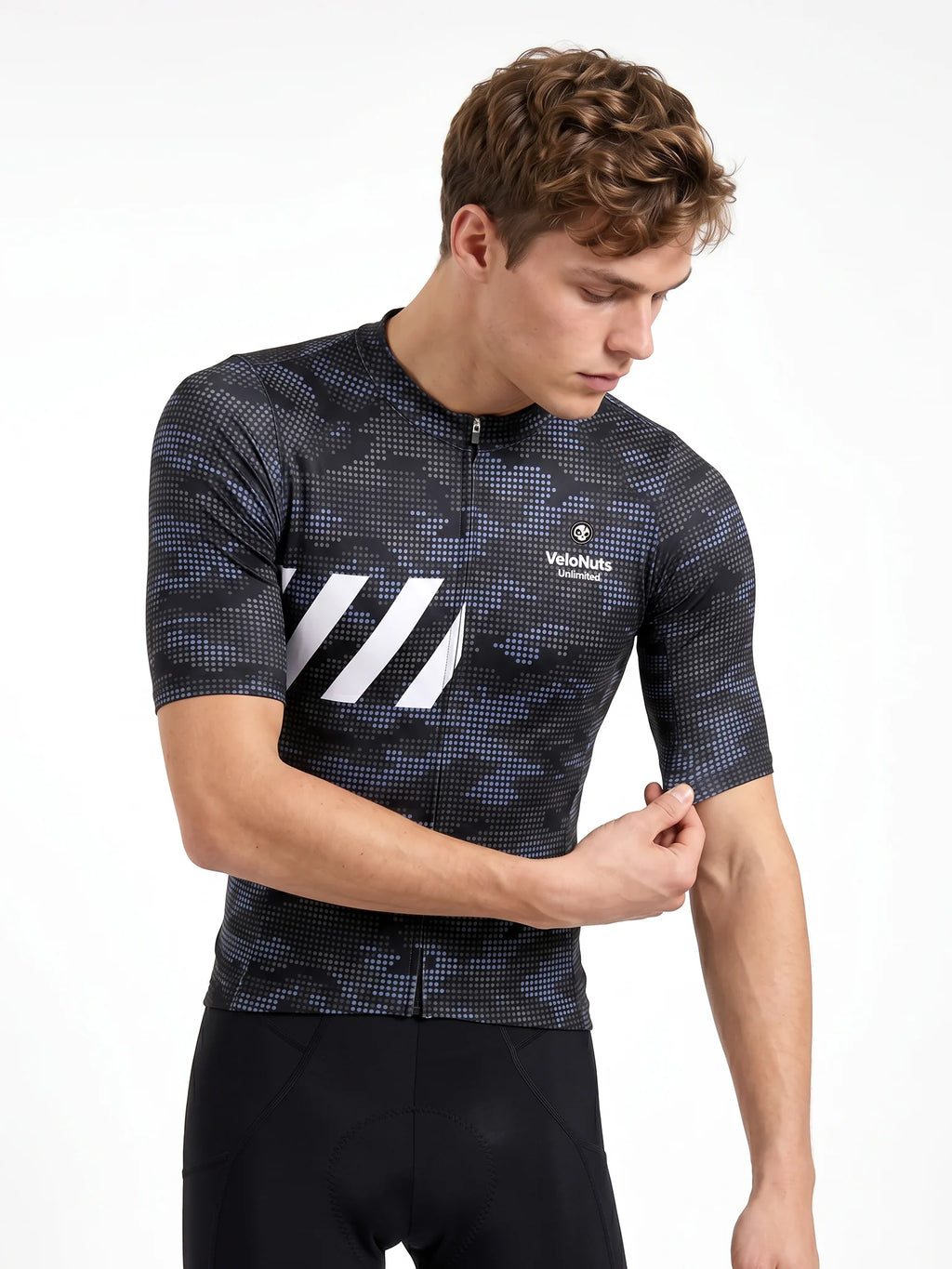 Men's Cycling Jersey-Midnight Dot Matrix