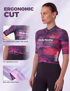 Women’s Short Sleeve Cycling Jersey – Violet Pulse