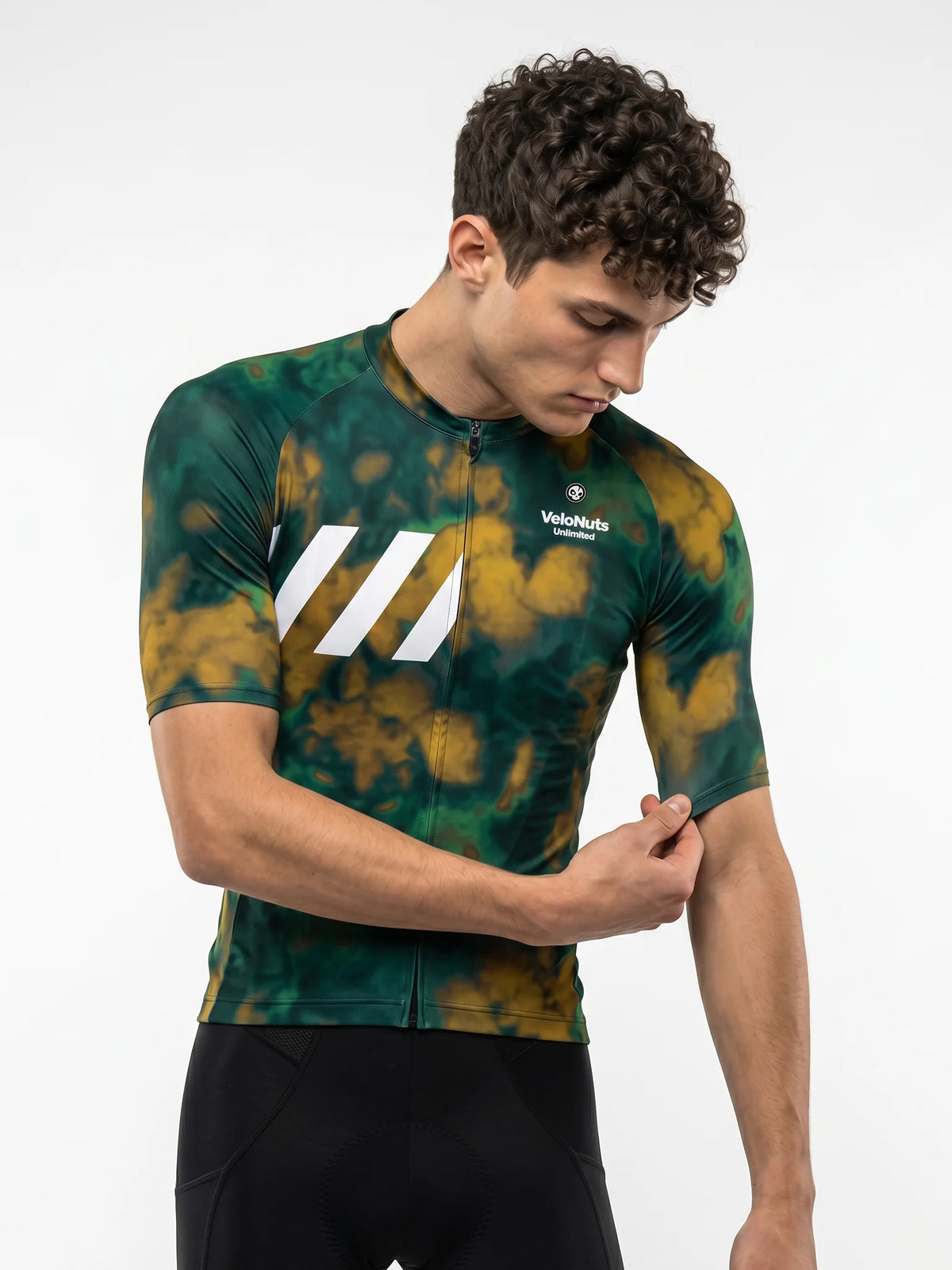 Men's Cycling Jersey-Emerald Mist Marble
