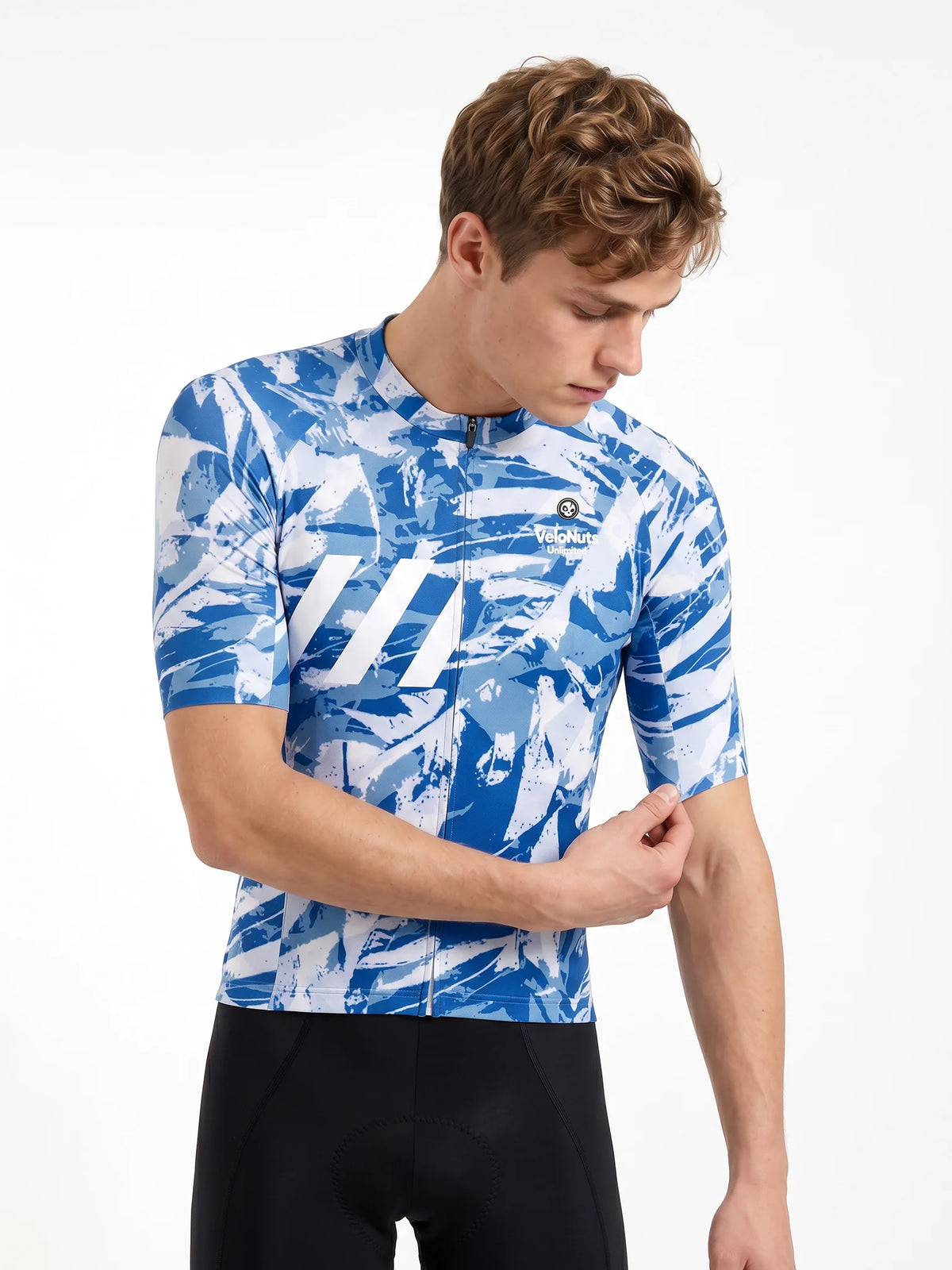 Men's Cycling Jersey-Arctic Fragment Texture