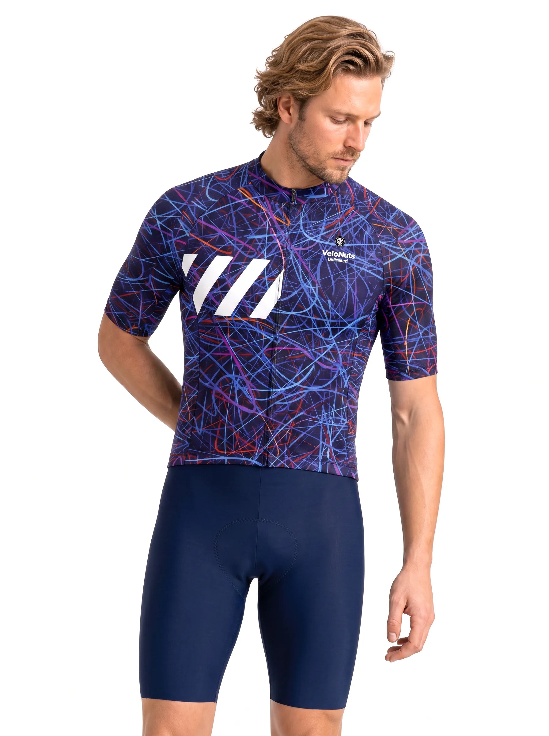 Men's Cycling Jersey-Electric Tangle