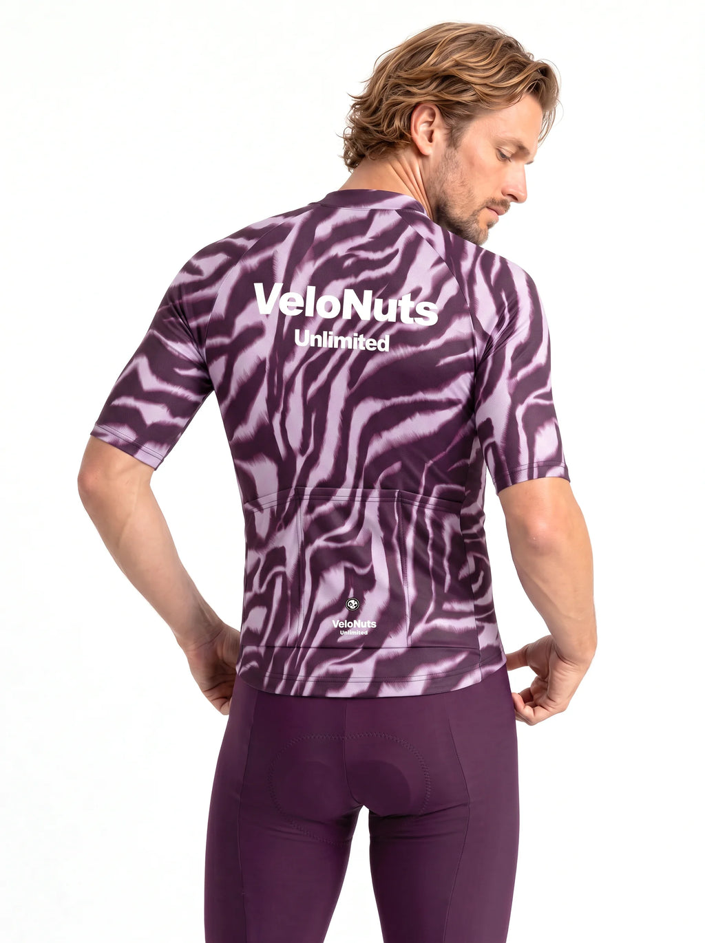 Men's Cycling Jersey-Mauve Zebra