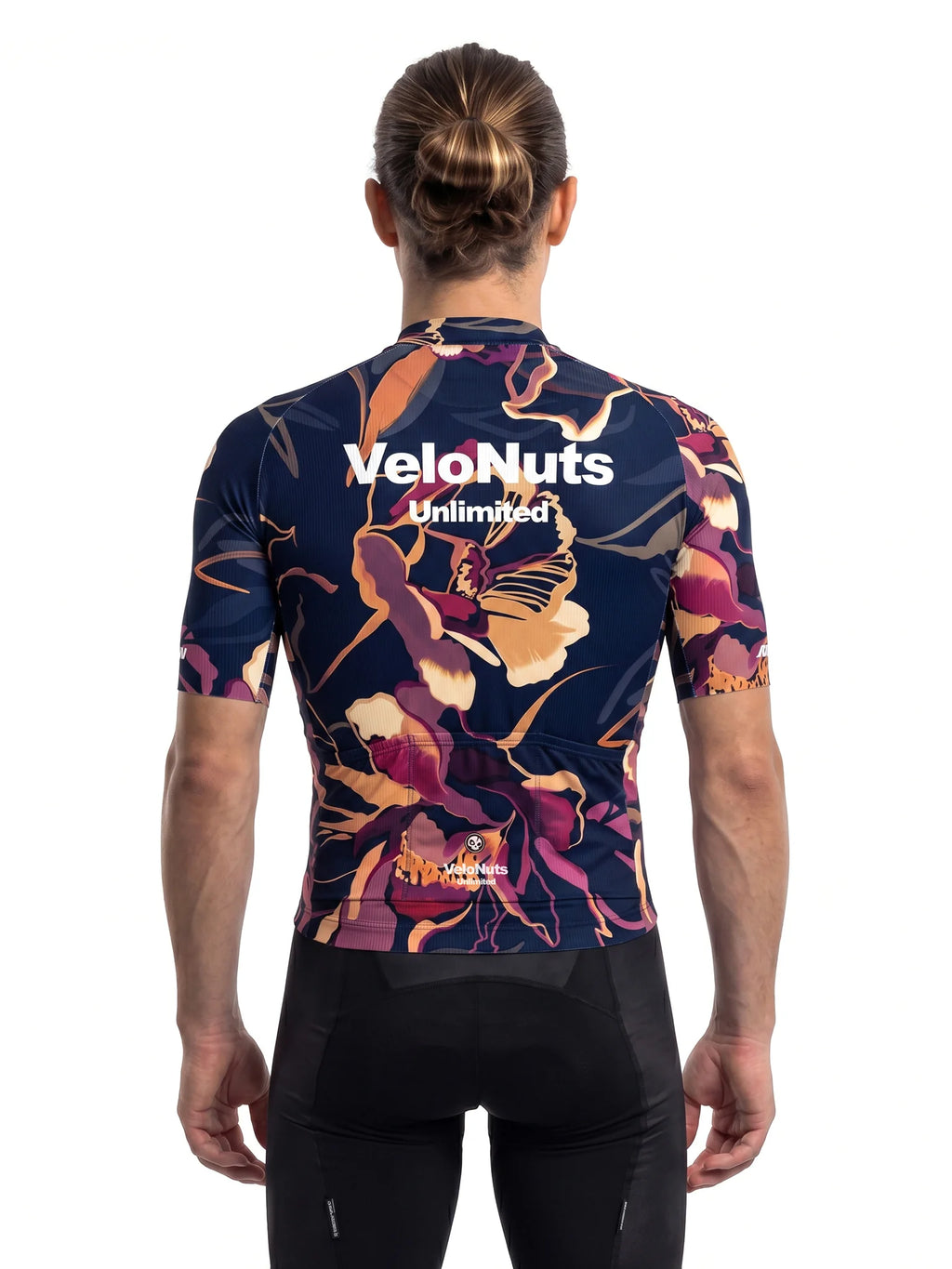 Men's Cycling Jersey-Midnight Botanical Texture