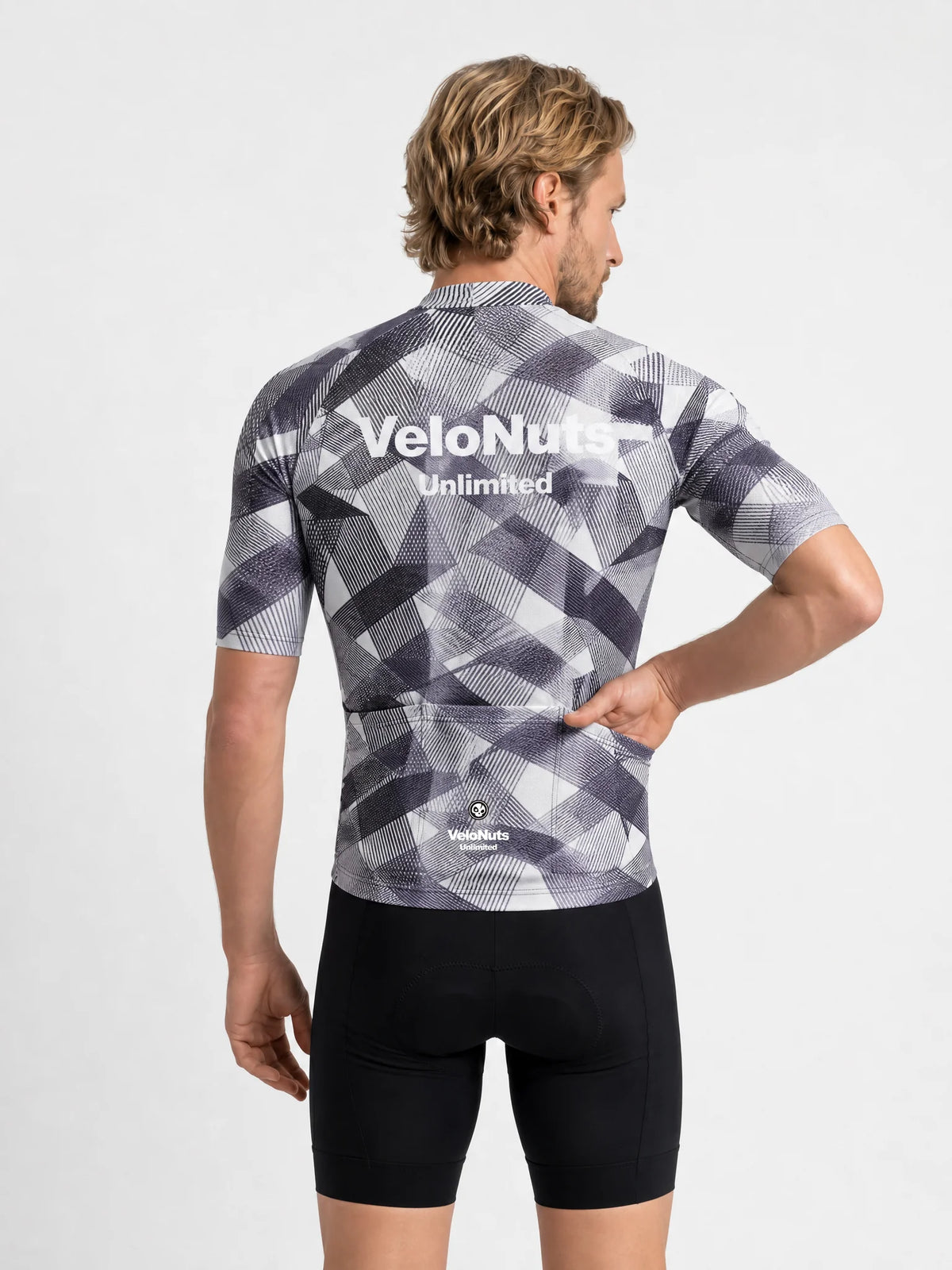 Men's Cycling Jersey-Monochrome Facets