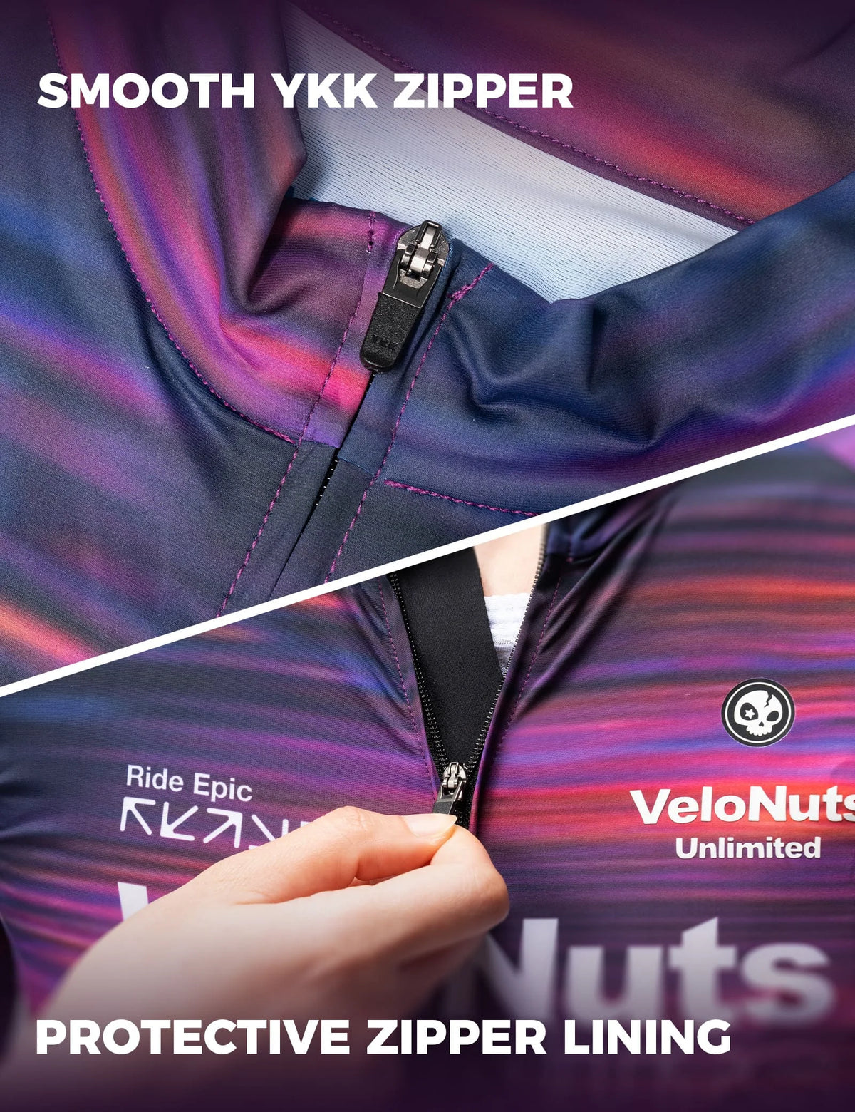 Women’s Short Sleeve Cycling Jersey – Violet Pulse