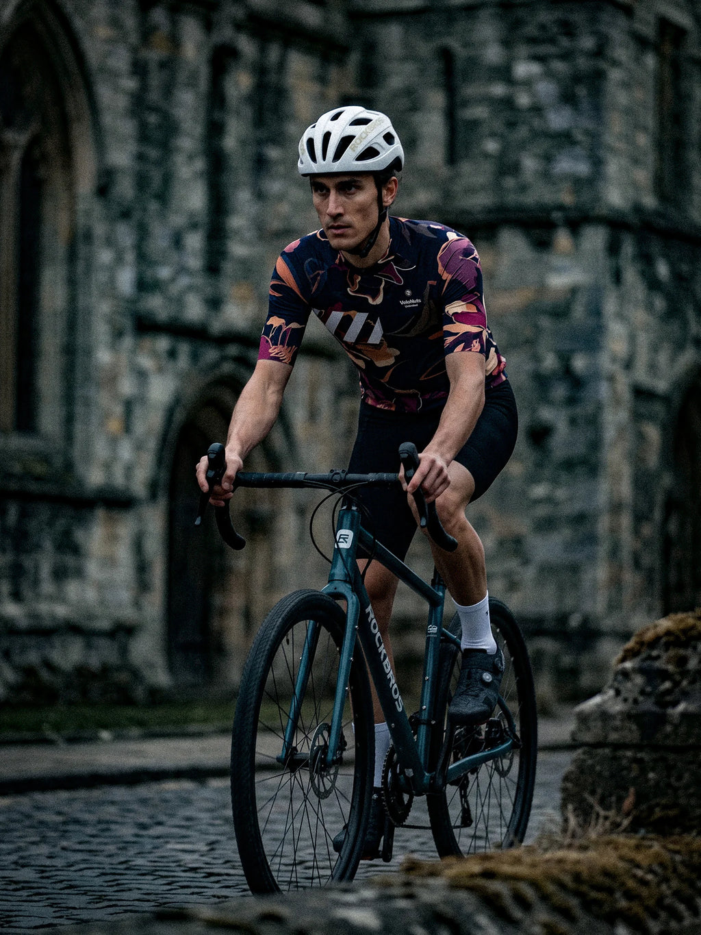 Men's Cycling Jersey-Midnight Botanical Texture
