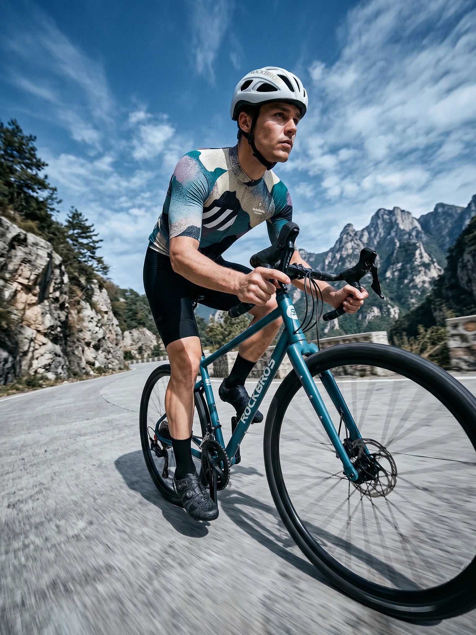 Men's Cycling Jersey-Geo Fragment