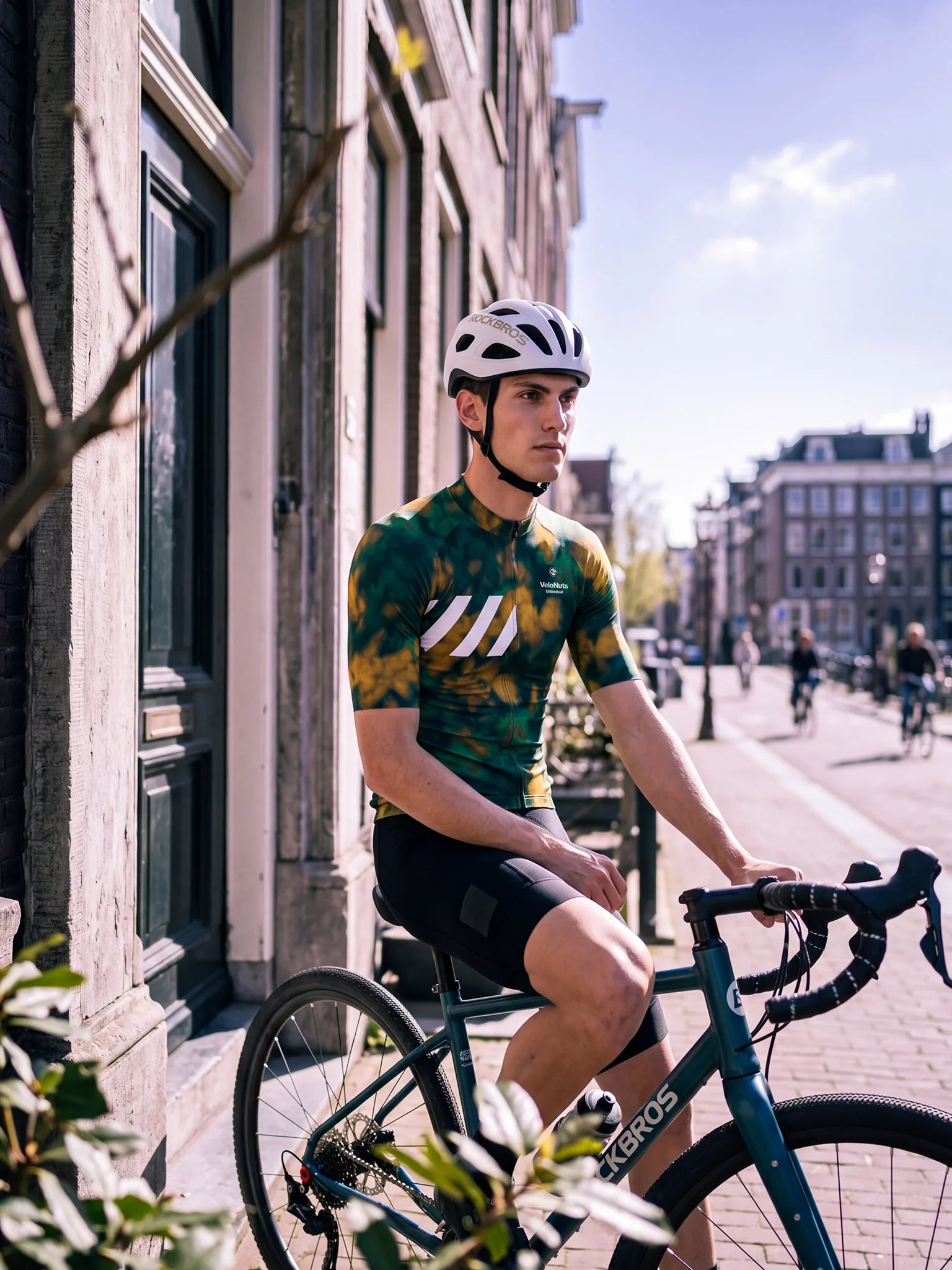 Men's Cycling Jersey-Emerald Mist Marble