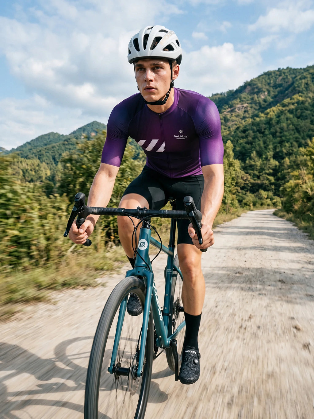 Men's Cycling Jersey-Violet Horizon