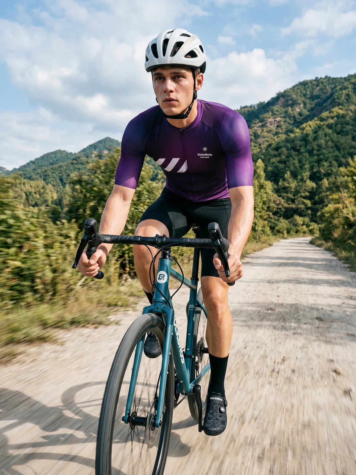 Men's Cycling Jersey-Violet Horizon