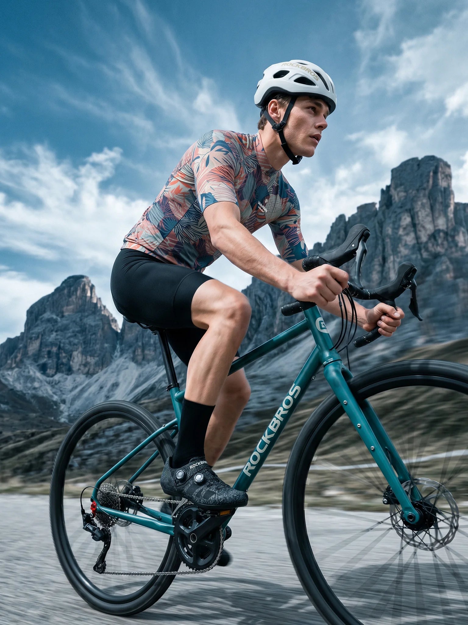 Men's Cycling Jersey-Botanical Mosaic