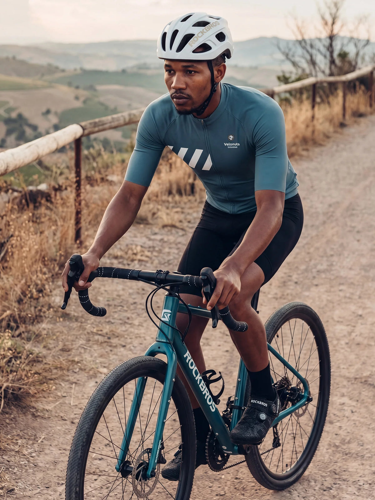 Men's Cycling Jersey-Sea Glass Quiet