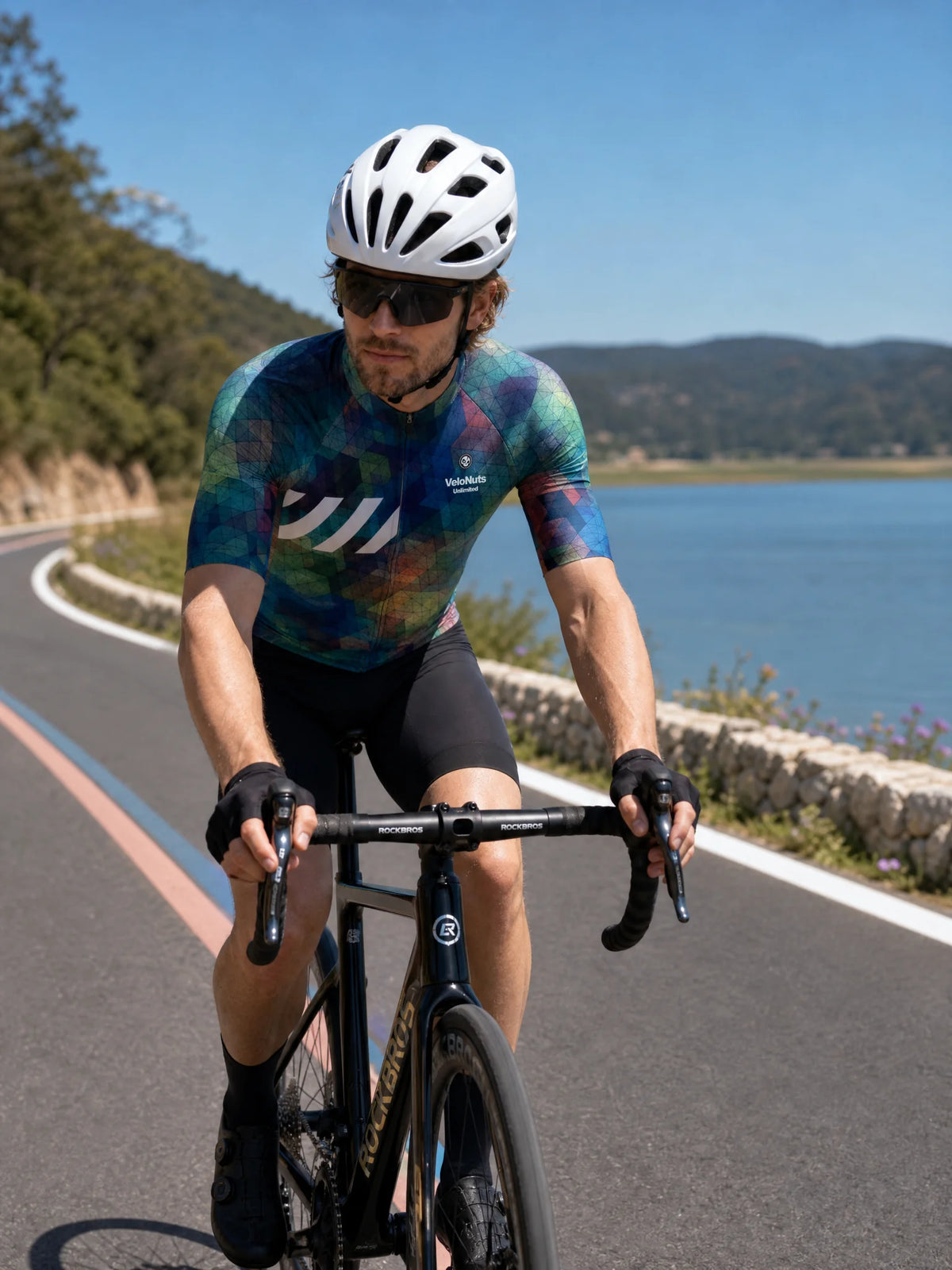 Men's Cycling Jersey-Crystal Mesh