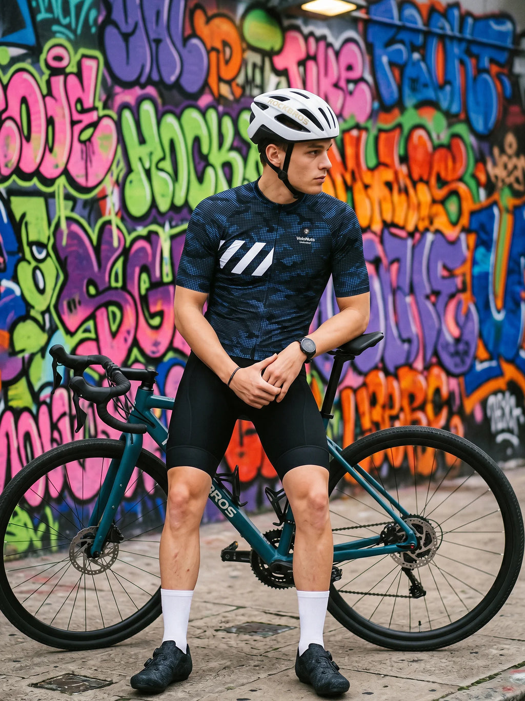 Men's Cycling Jersey-Midnight Dot Matrix