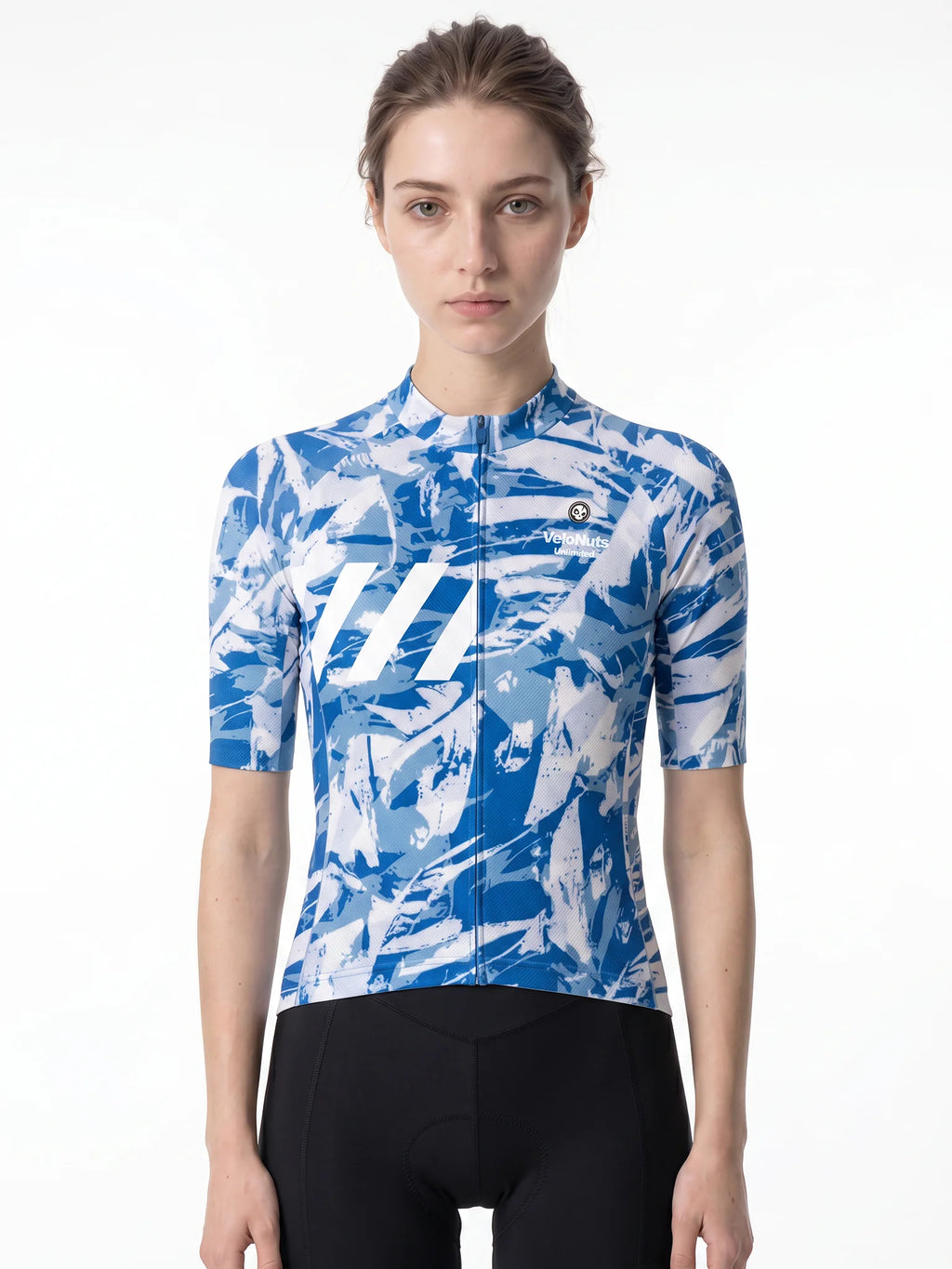 Women's Cycling Jersey-Arctic Fragment Texture