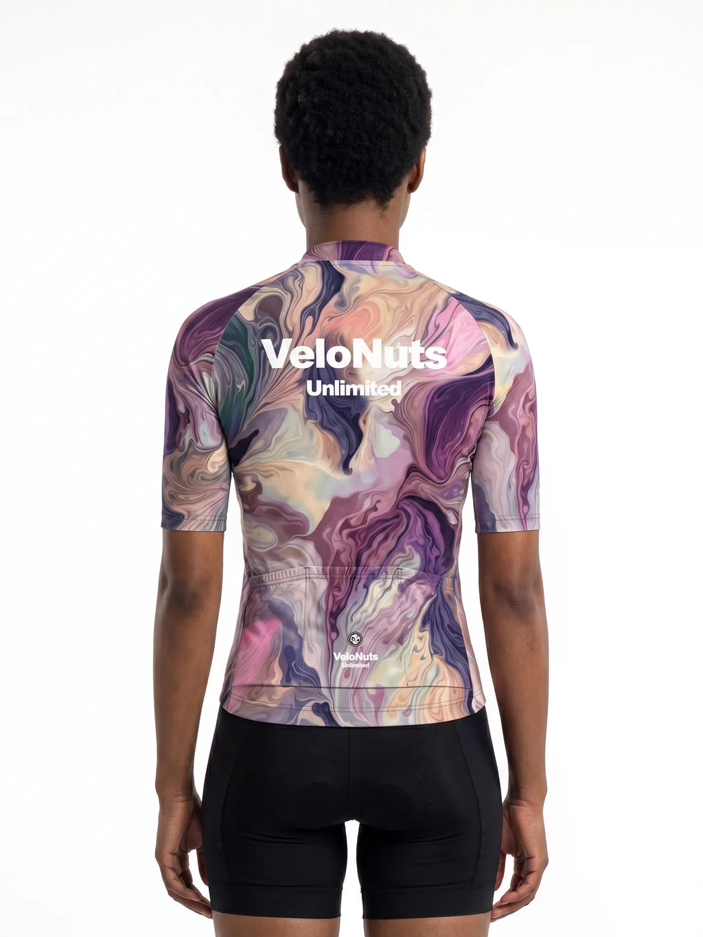Women's Cycling Jersey-Lavender Marble Flow