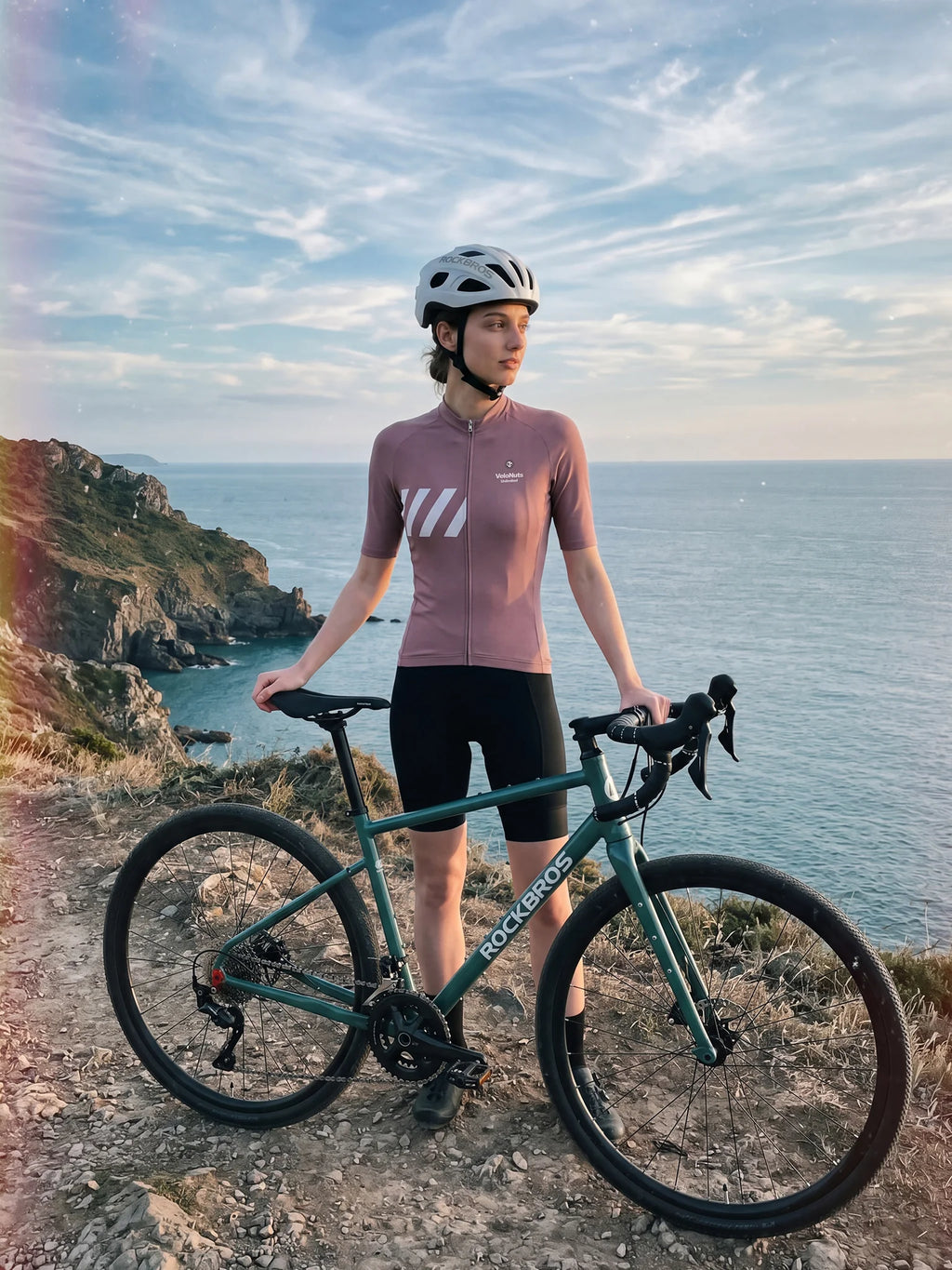 Women's Cycling Jersey-Rose Ash Reverie