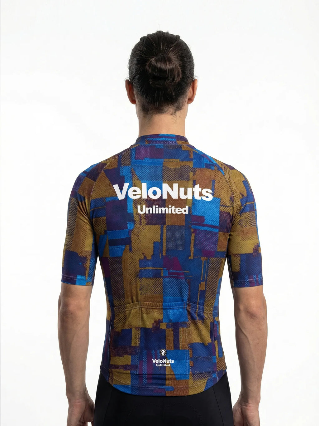 Herren-Radtrikot – Kobalt Rost Blöcke